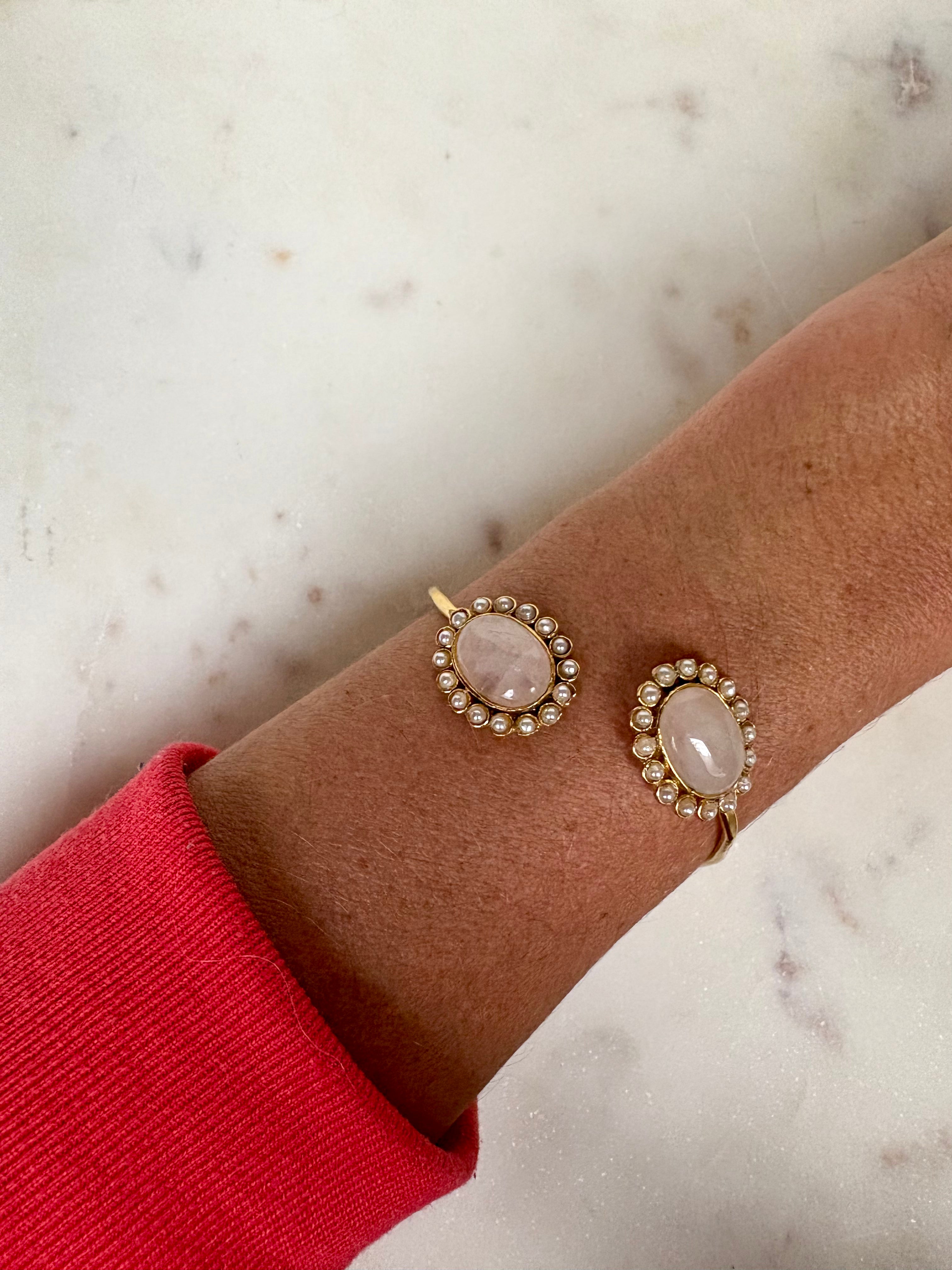 thin bracelet quartz gemstones