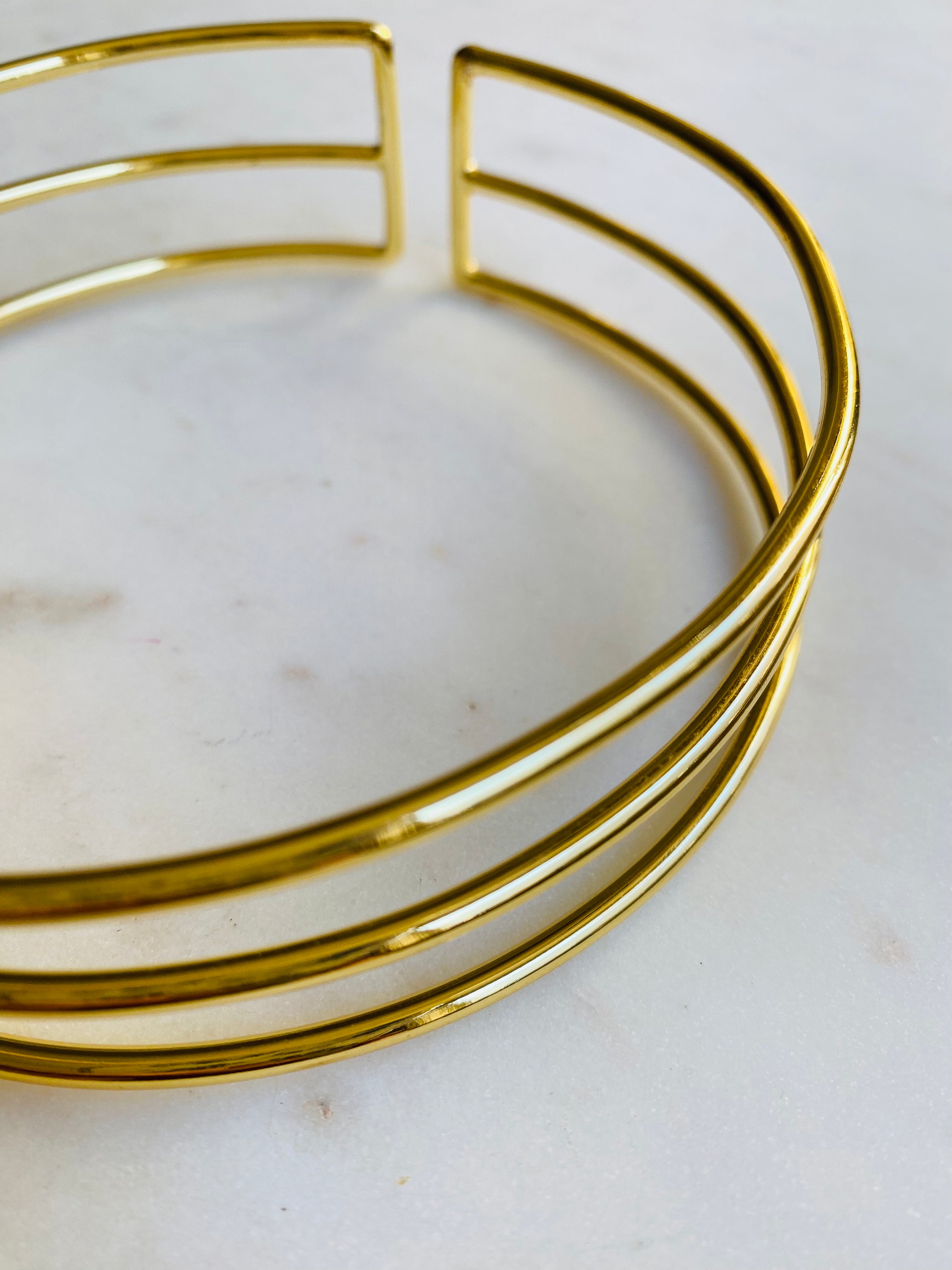 gold layered choker