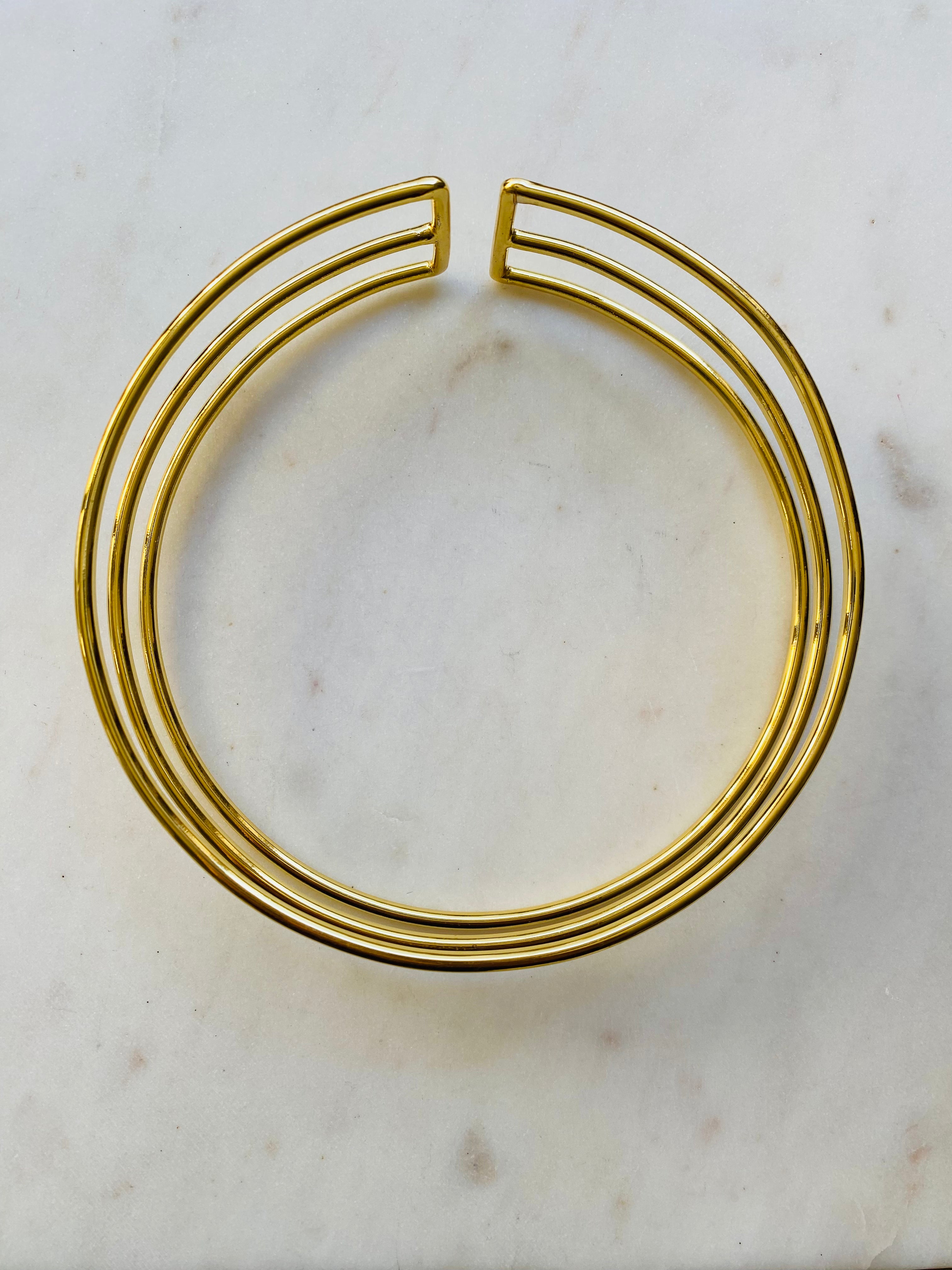 gold layered choker