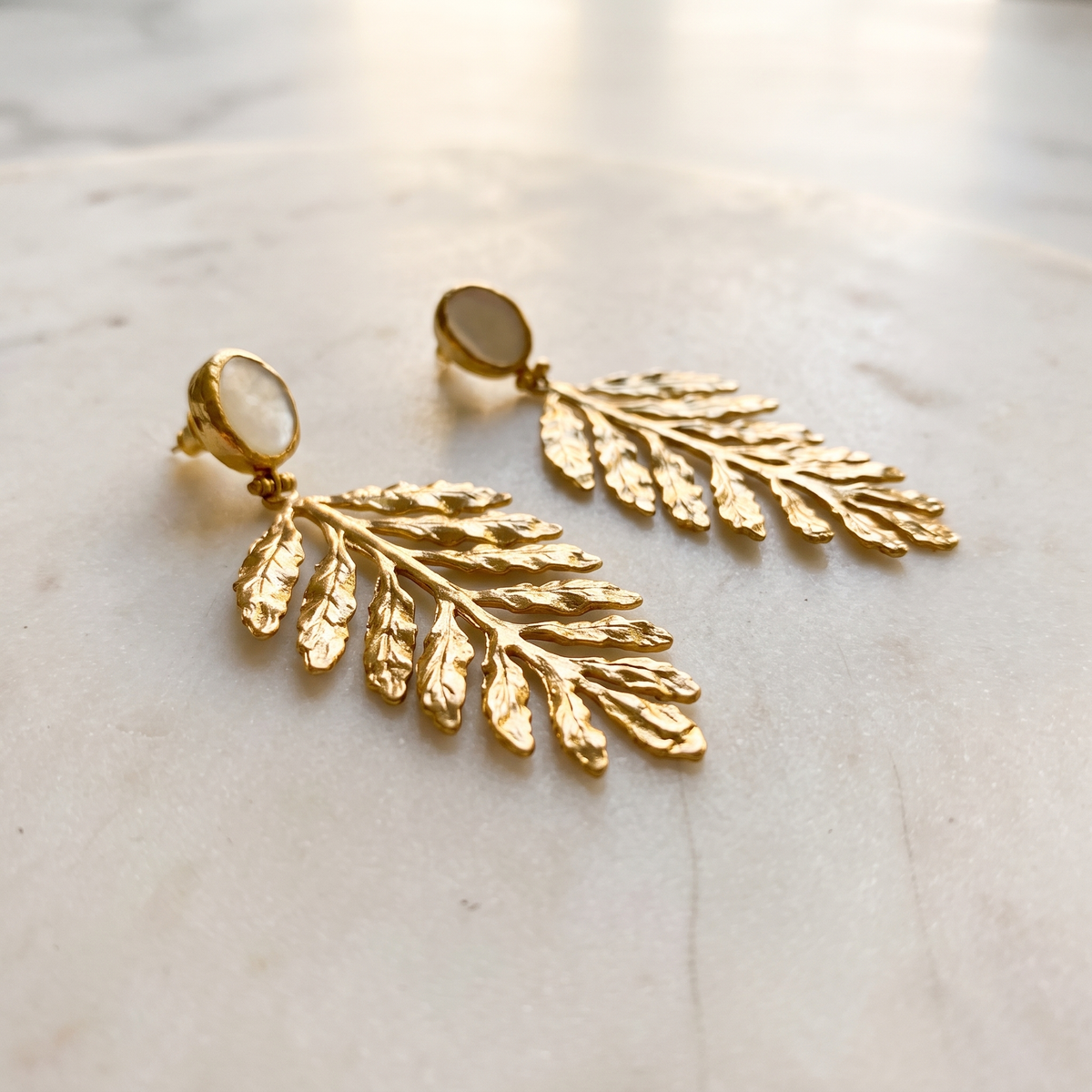 Aurelia Leaf Drop Earrings