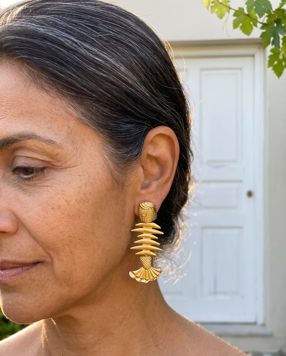 fish bone earrings