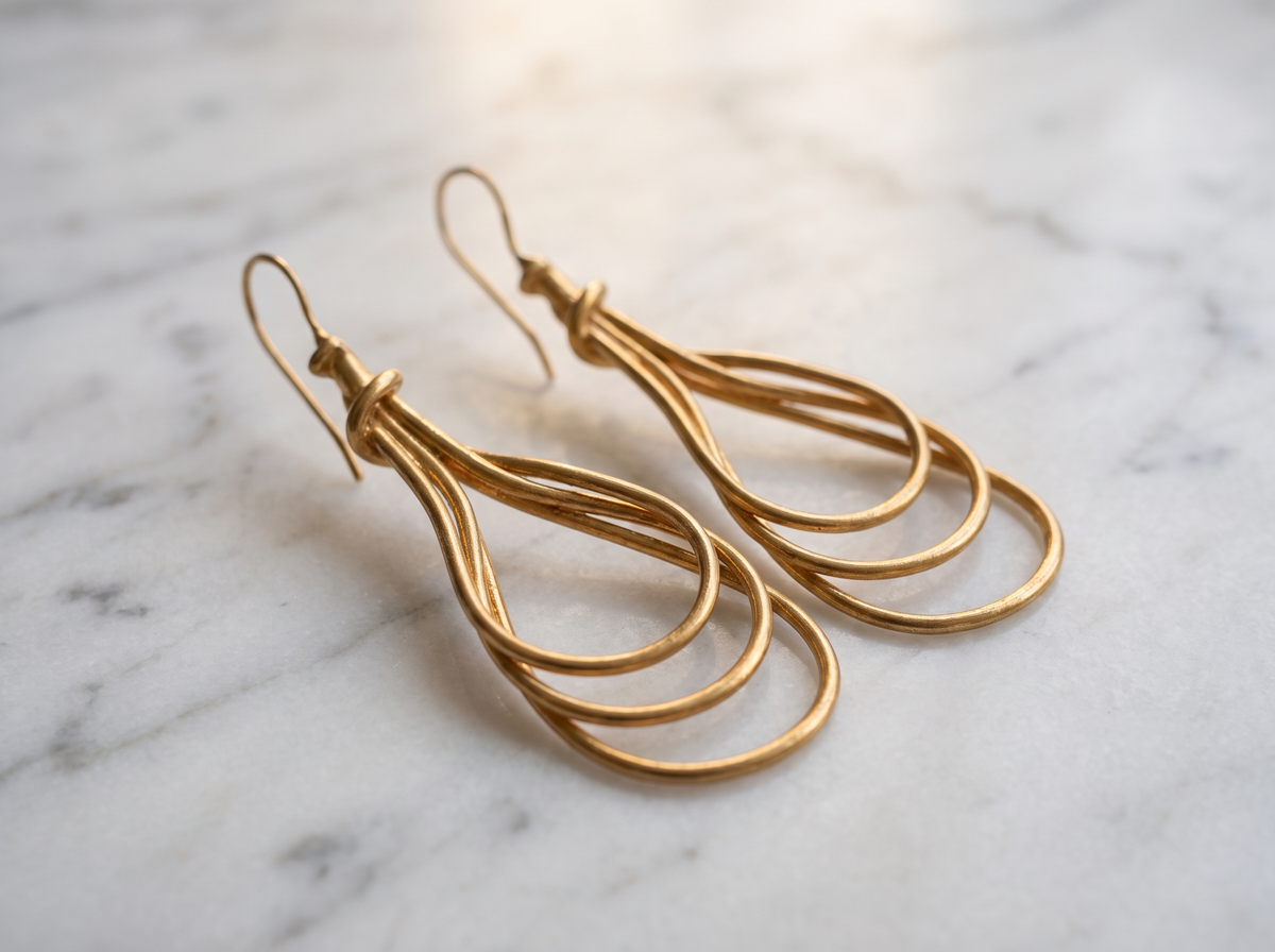 gold drop earrings