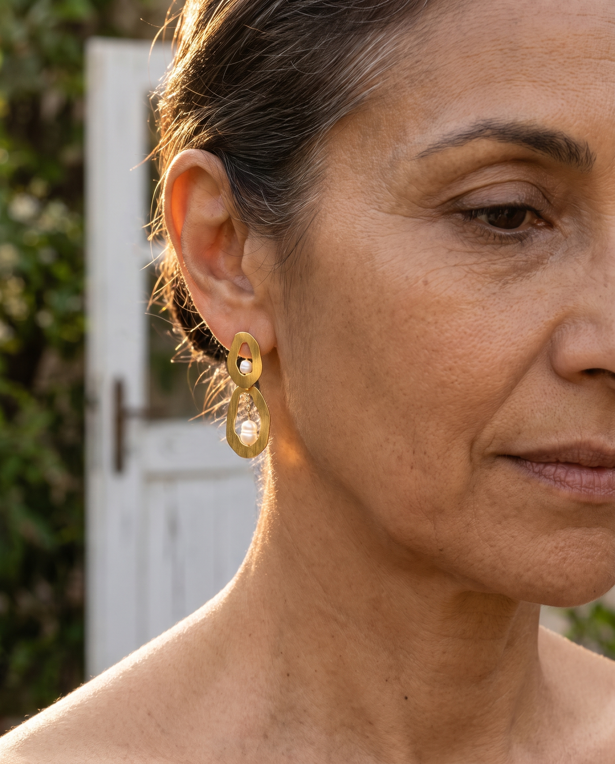 Sea Pearl Double Drop Earrings