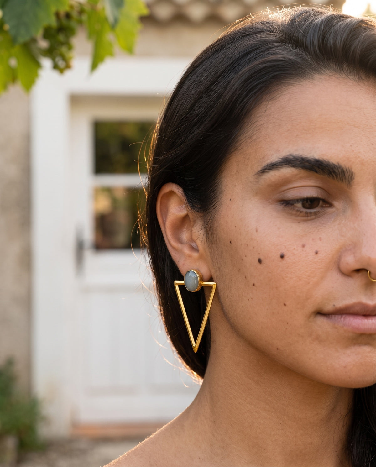 triangle shaped earrings