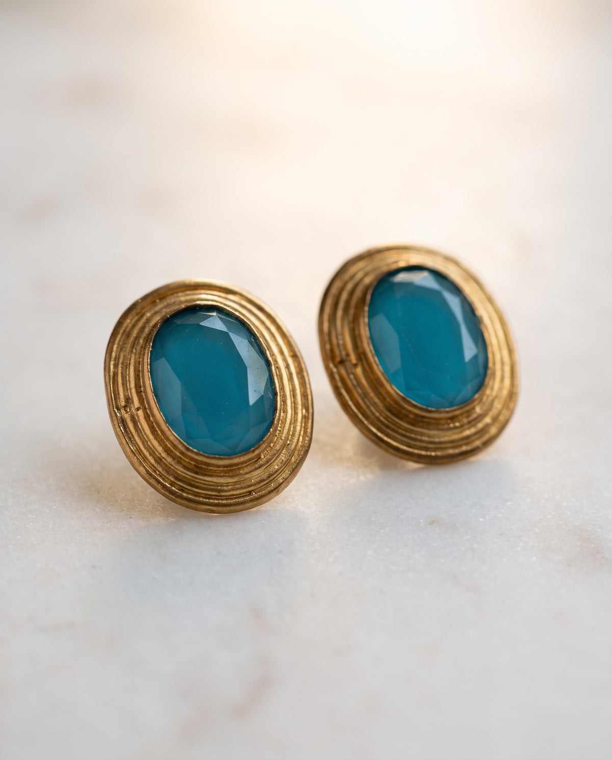 turquoise blue earring studs