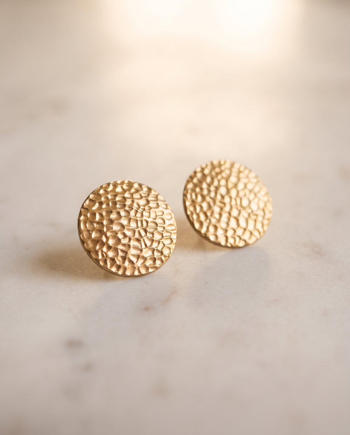 The Golden Circle | Hammered Stud Earrings