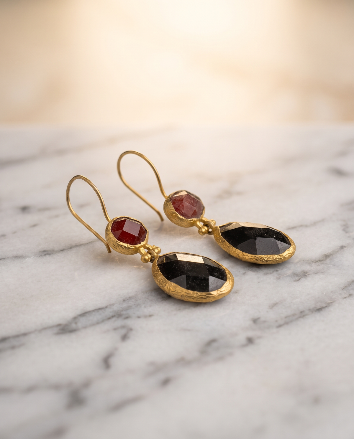 Night & Rouge | Gemstone Drop Earrings