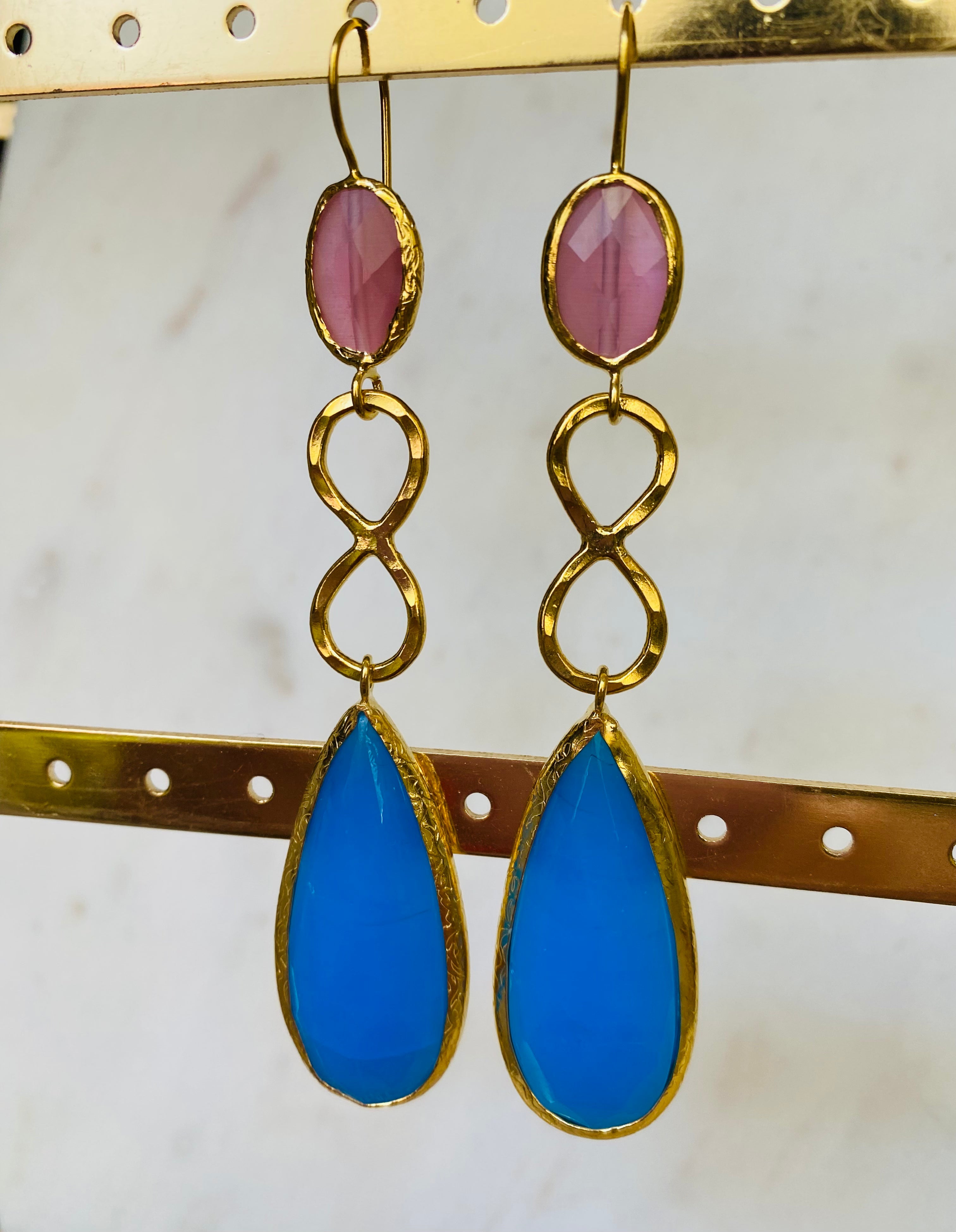 'infinity' gemstone earrings