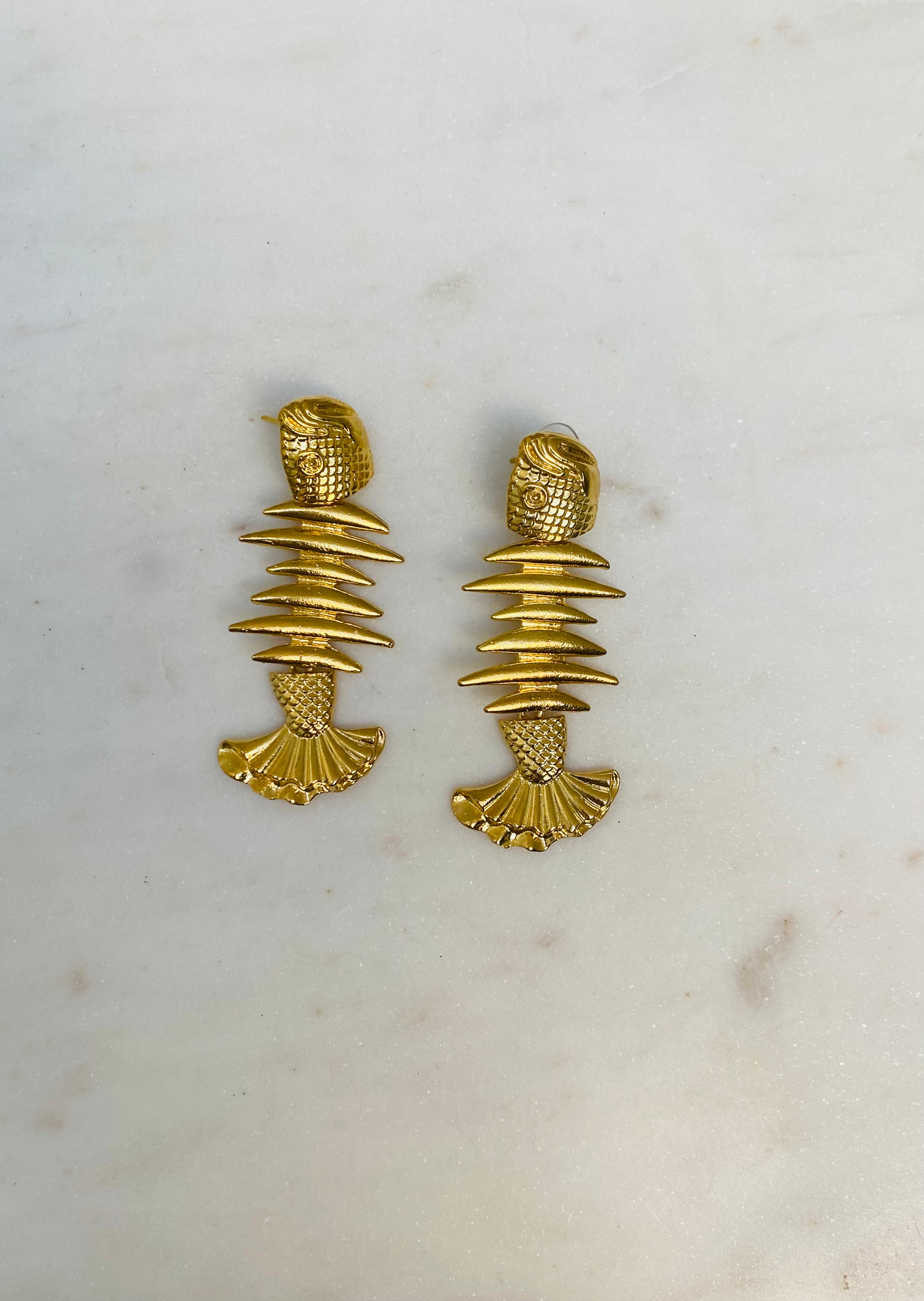fish bone earrings