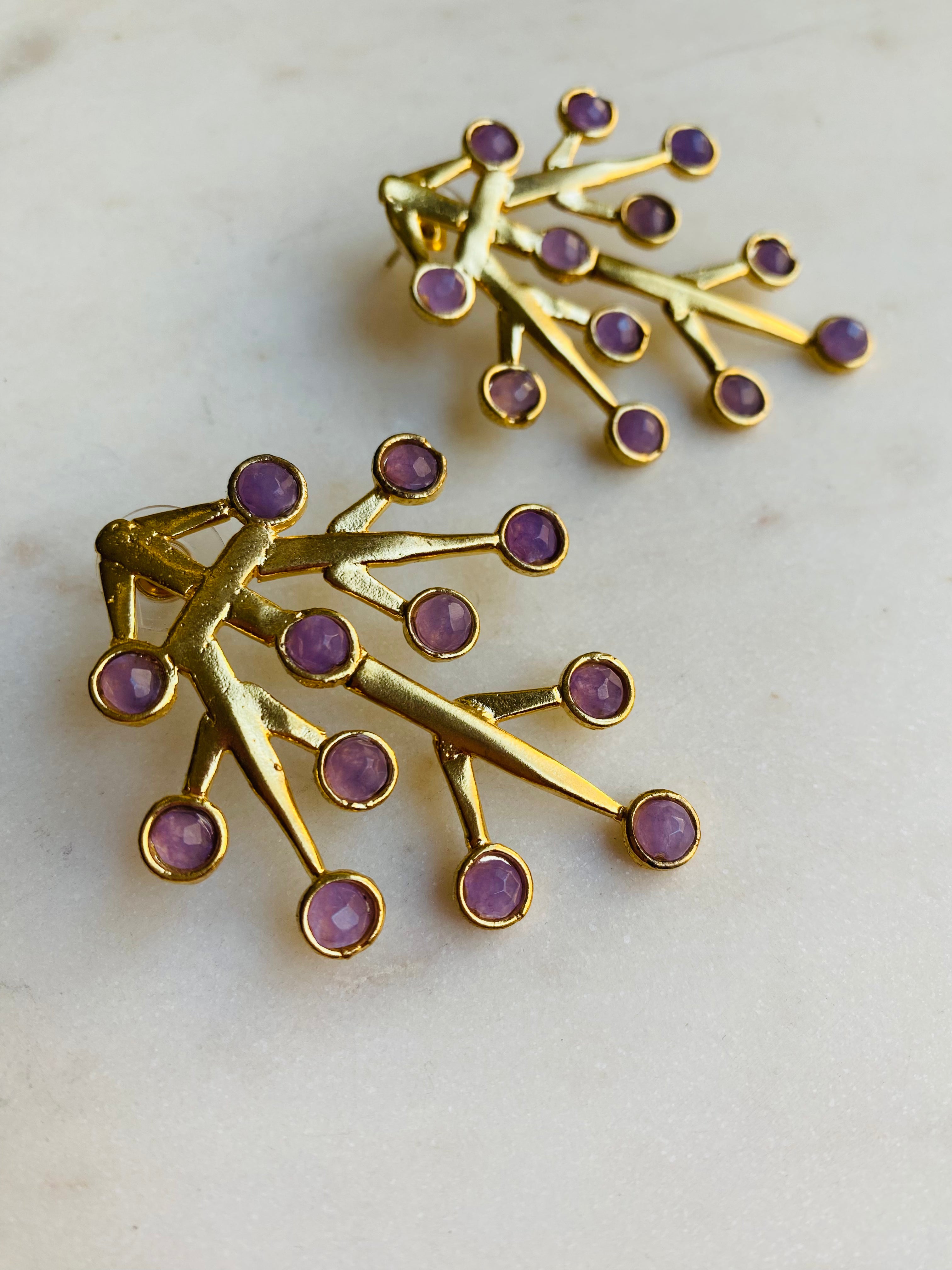 multi gemstone earrings