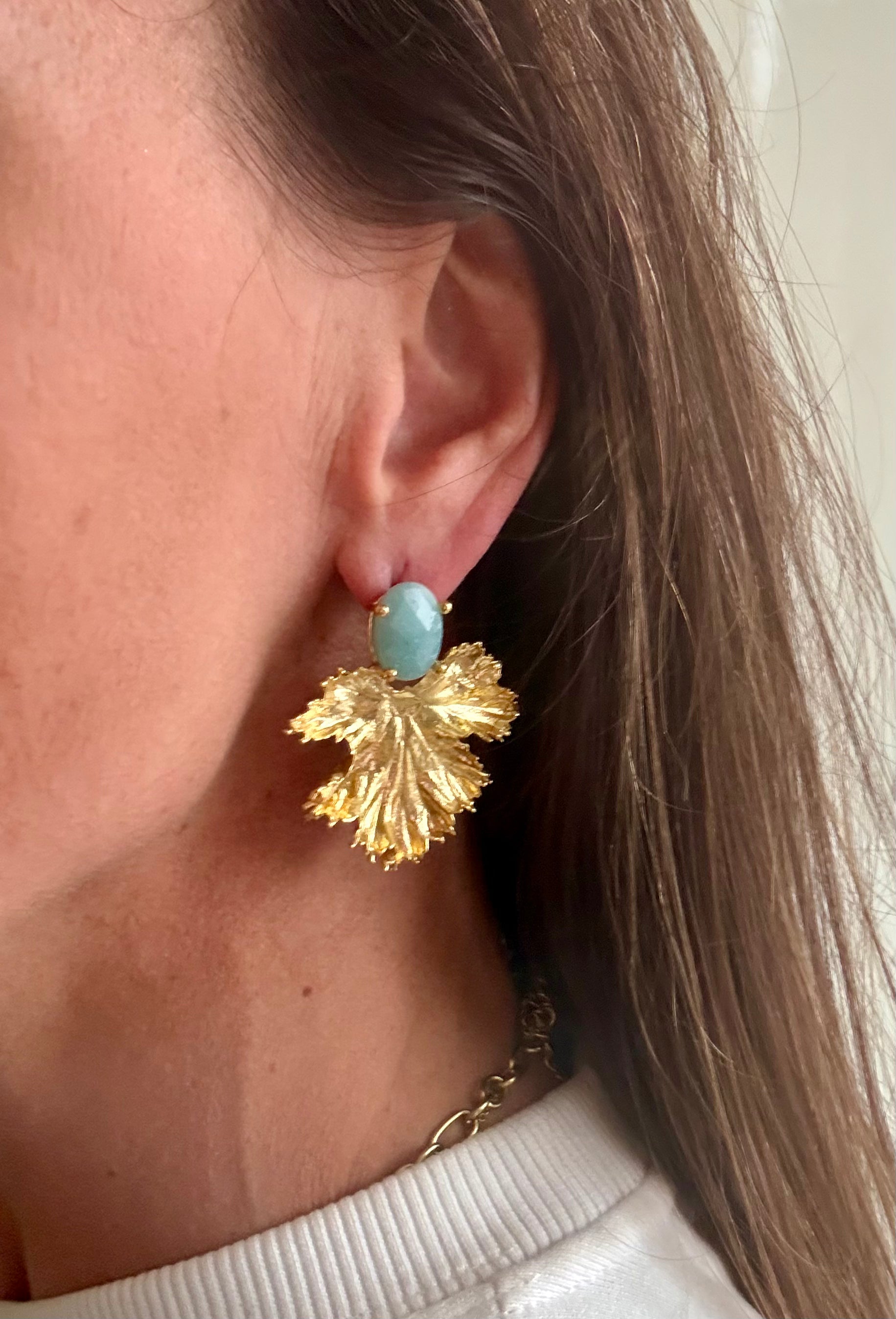 The Riviera Leaf Earrings