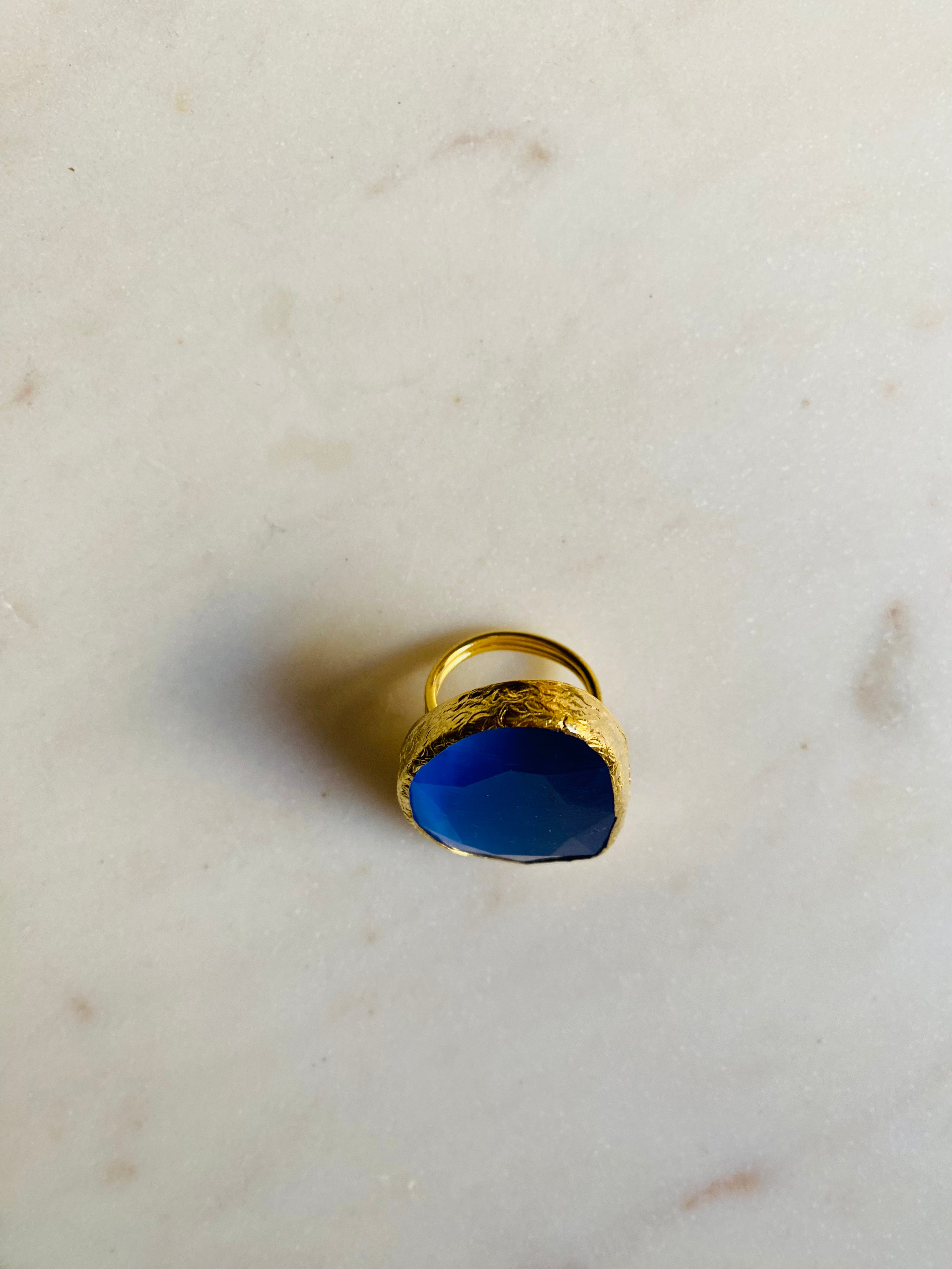 lavender blue gemstone ring