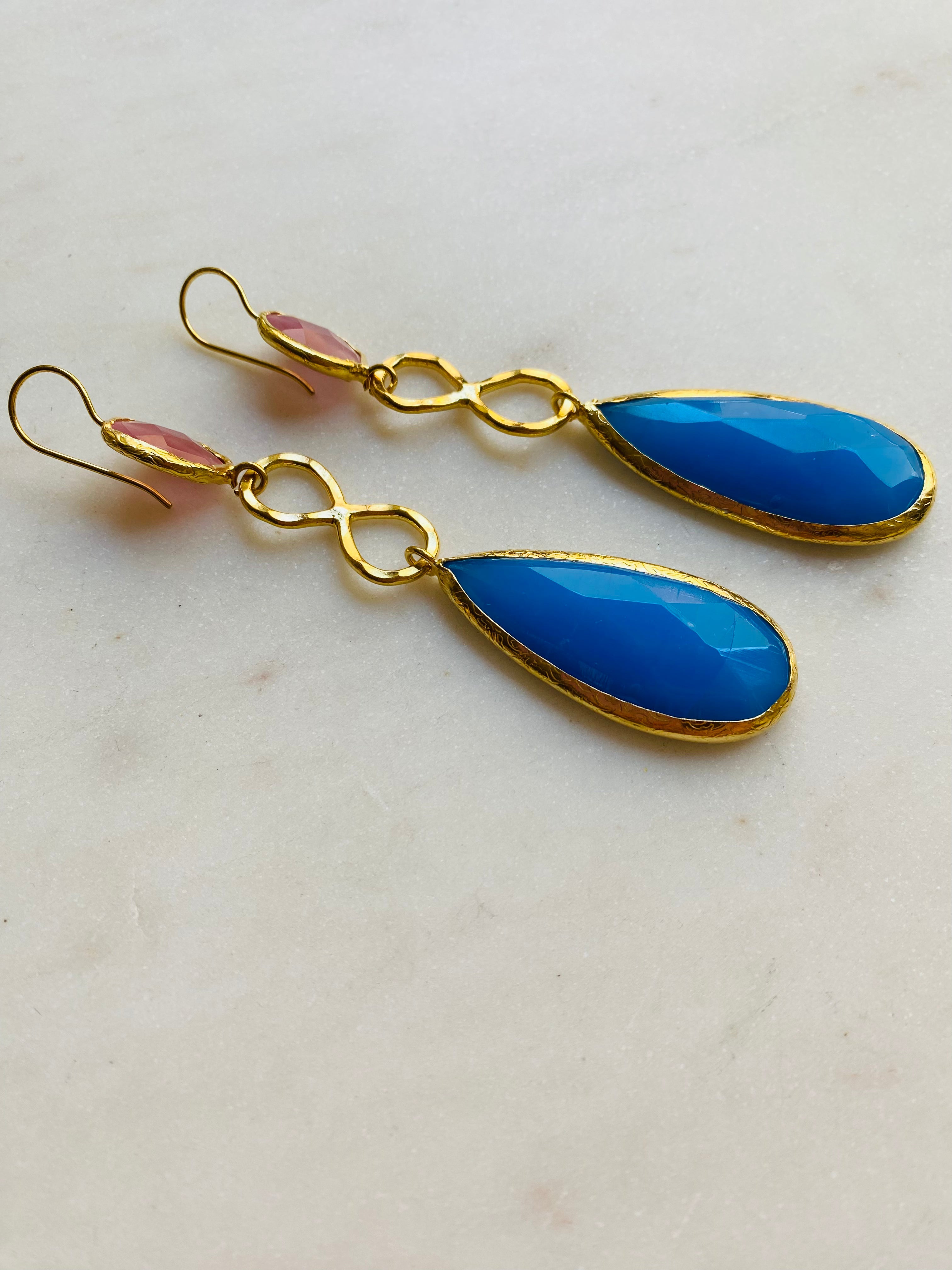 'infinity' gemstone earrings
