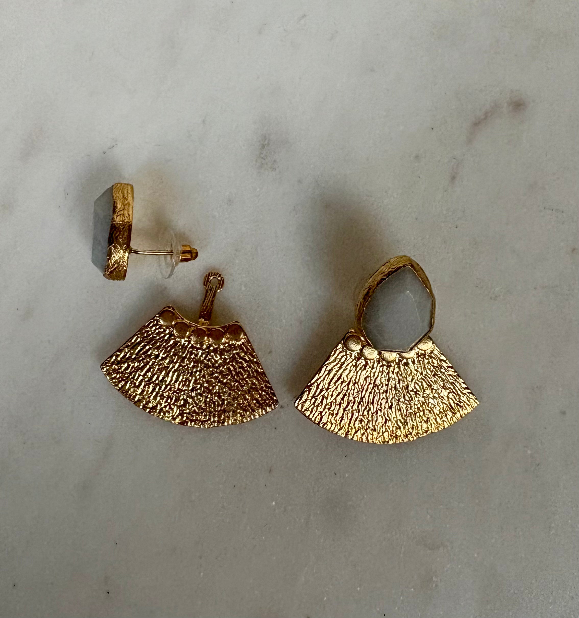 oriental inspired gemstone earrings