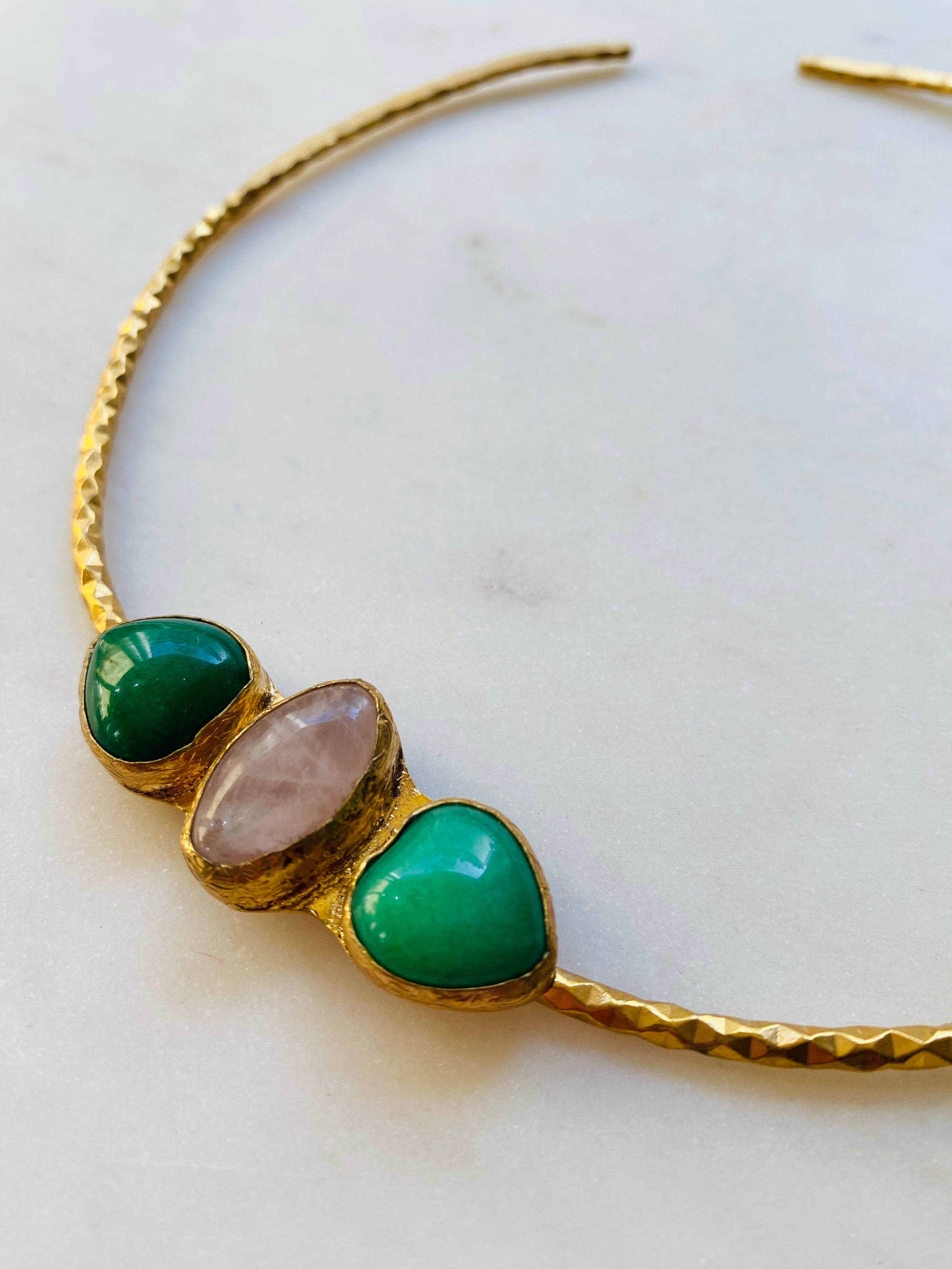 natural gemstone necklace choker