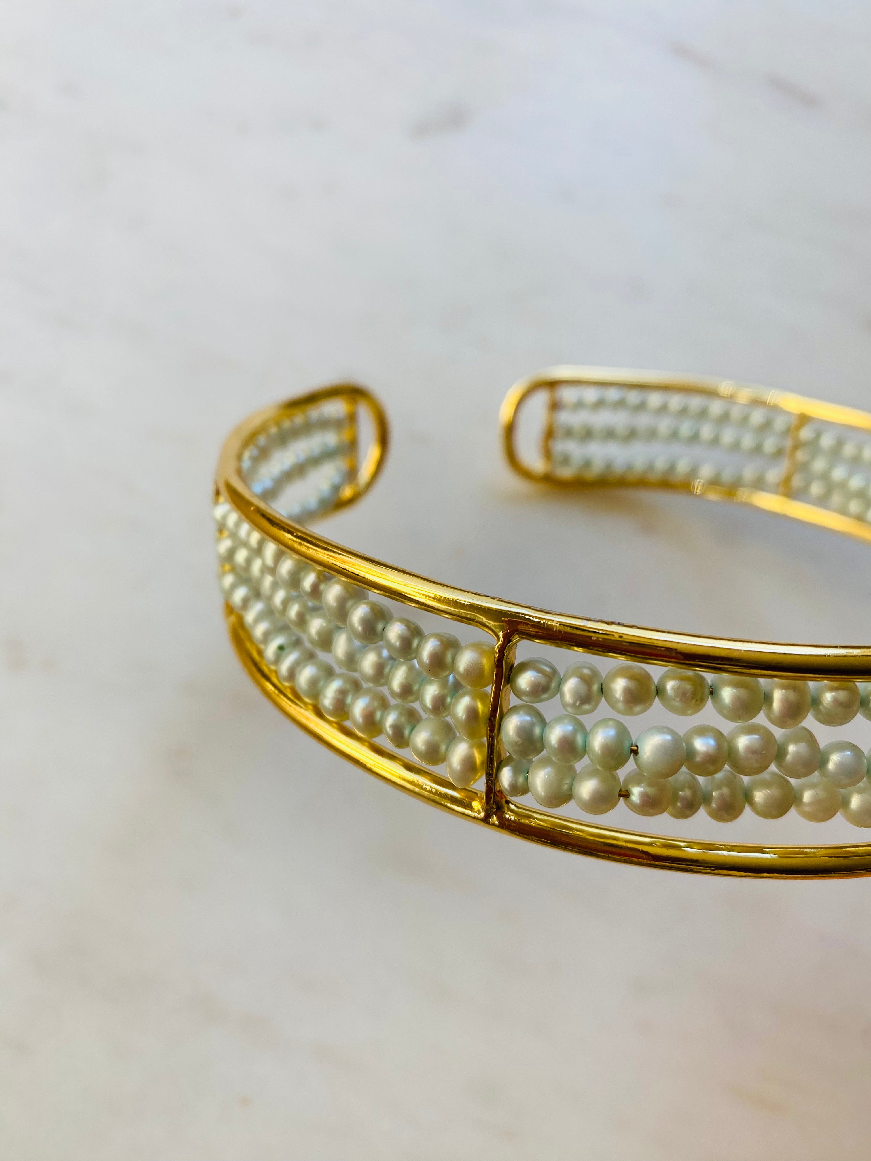chunky pearl choker necklace