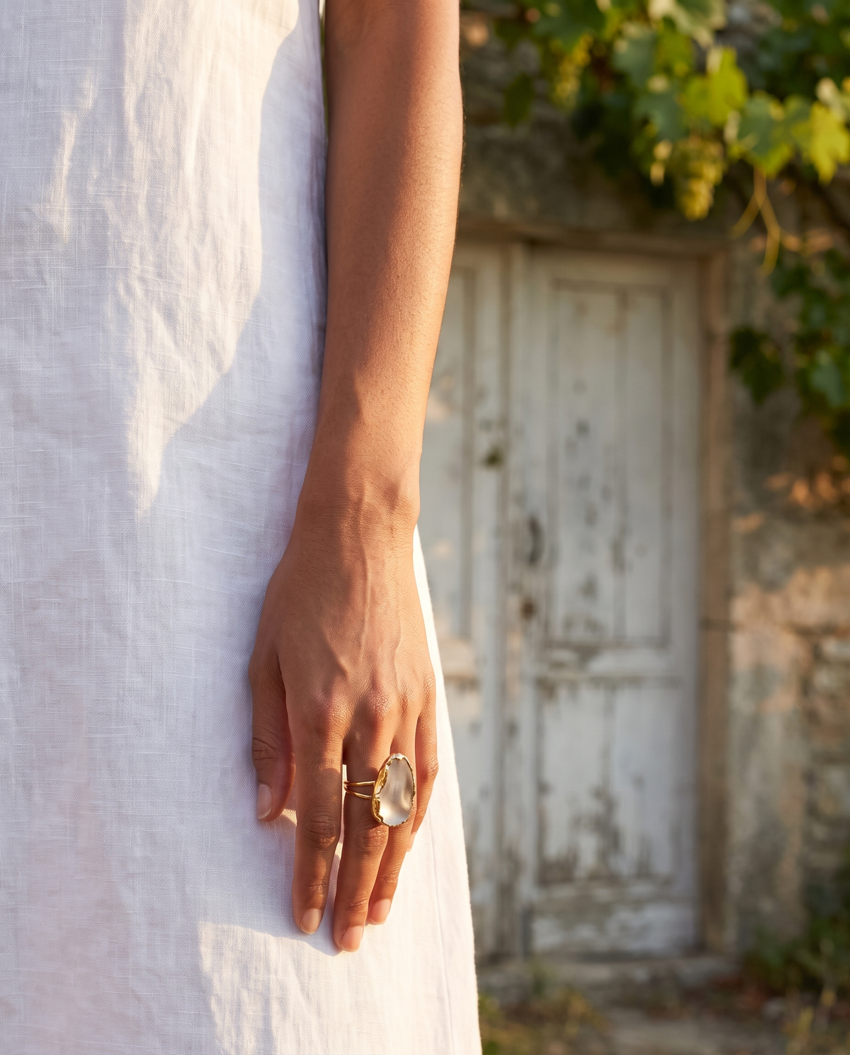 chunky pearl ring