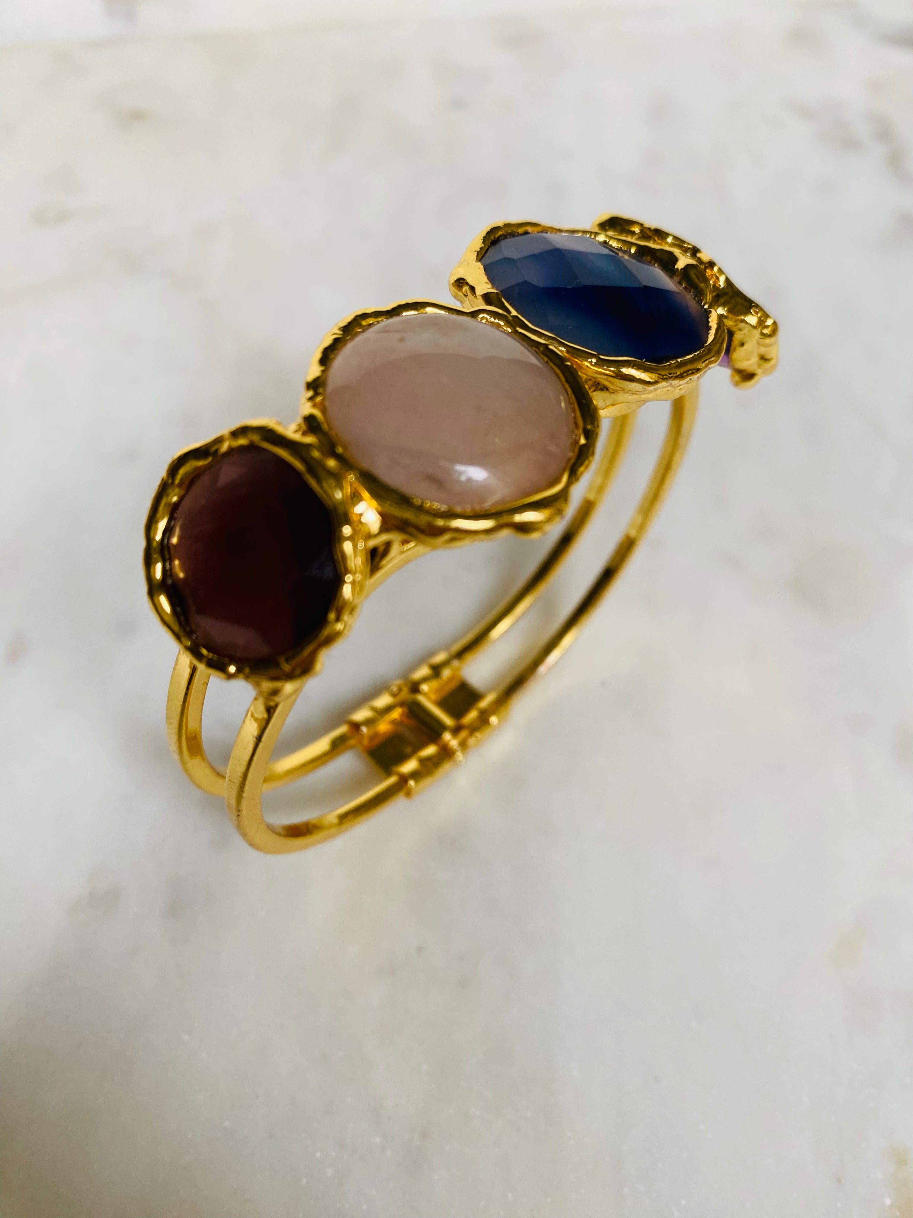 goldwired gemstone bracelet