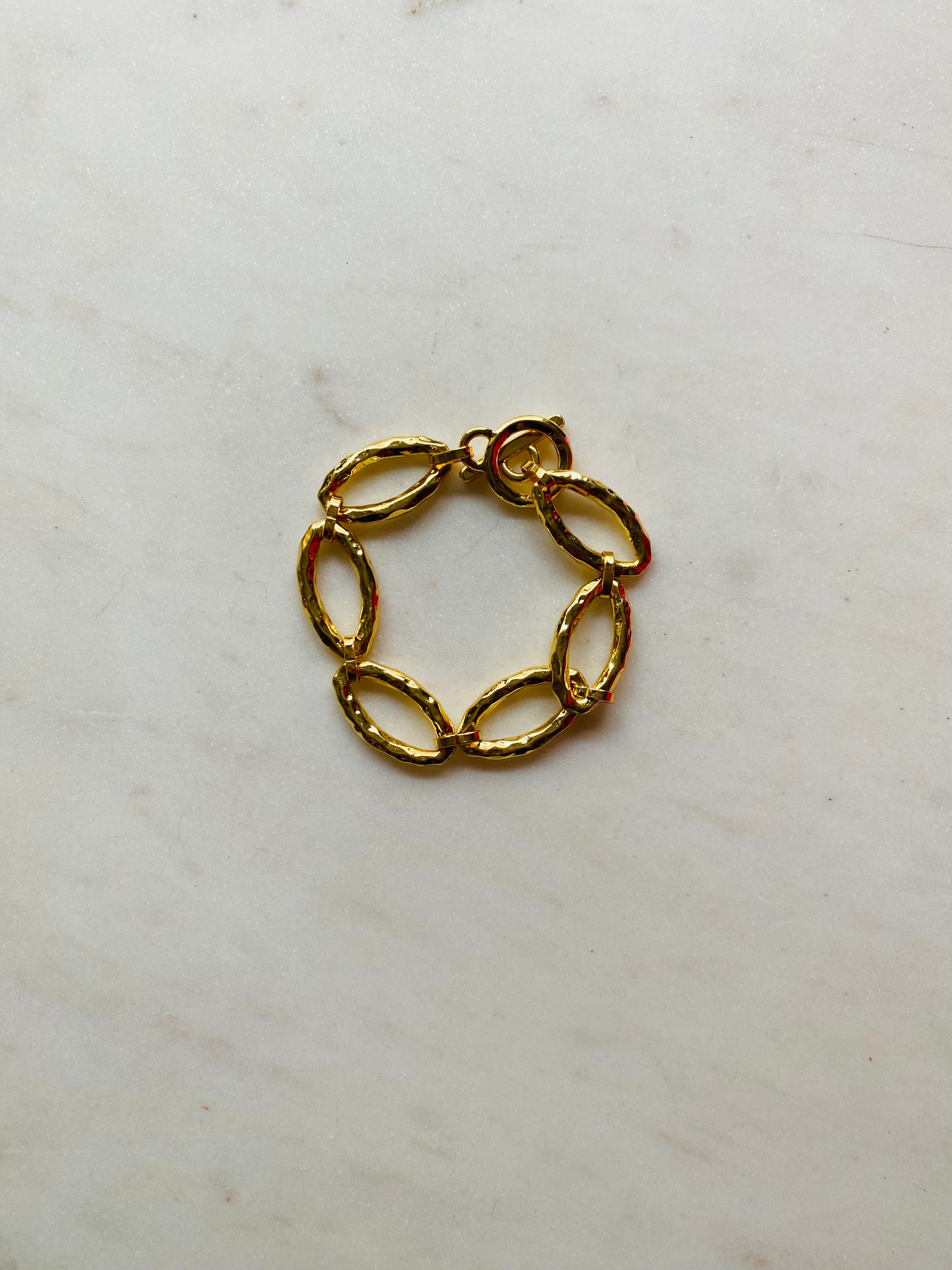 24k goldplated chain bracelet