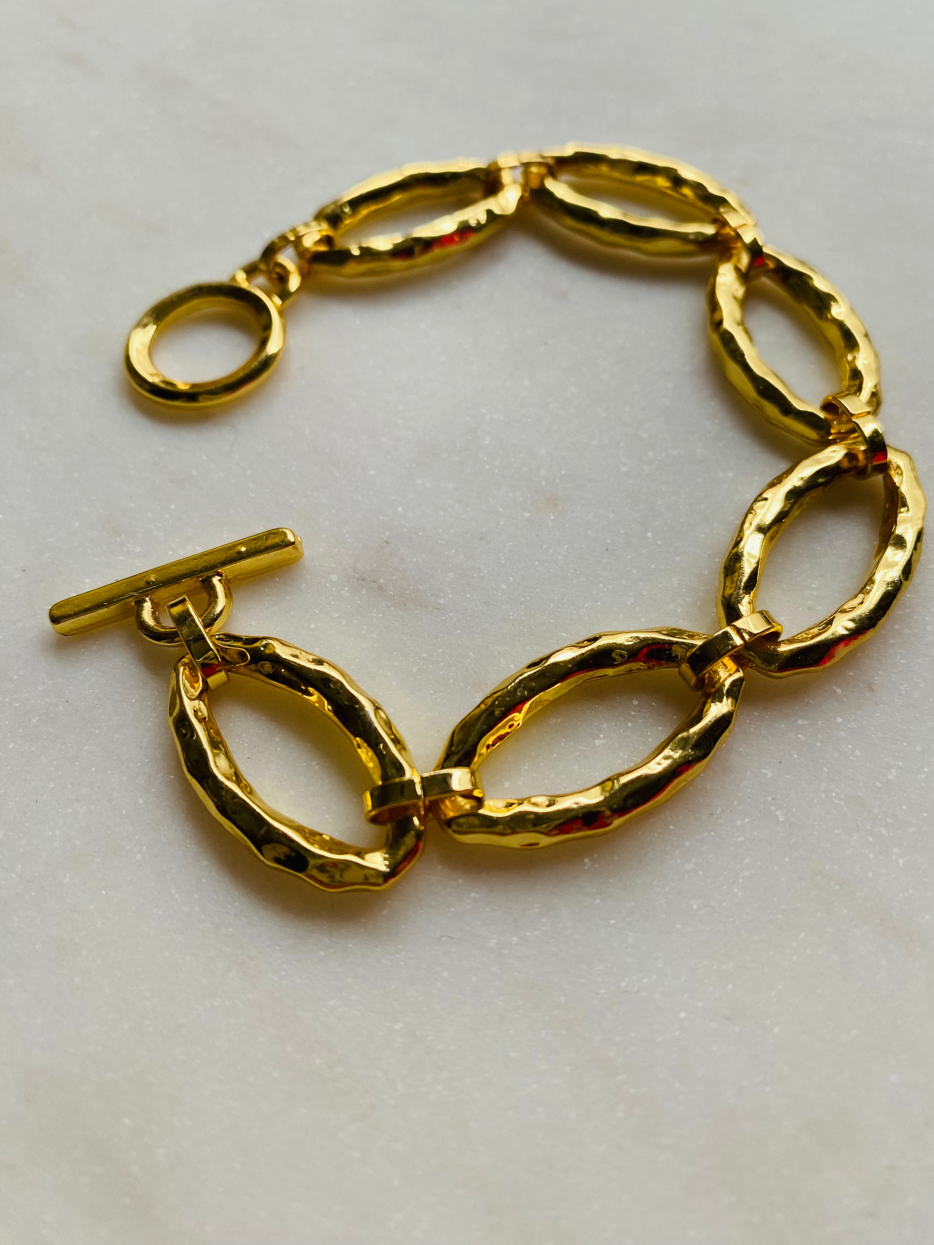 24k goldplated chain bracelet