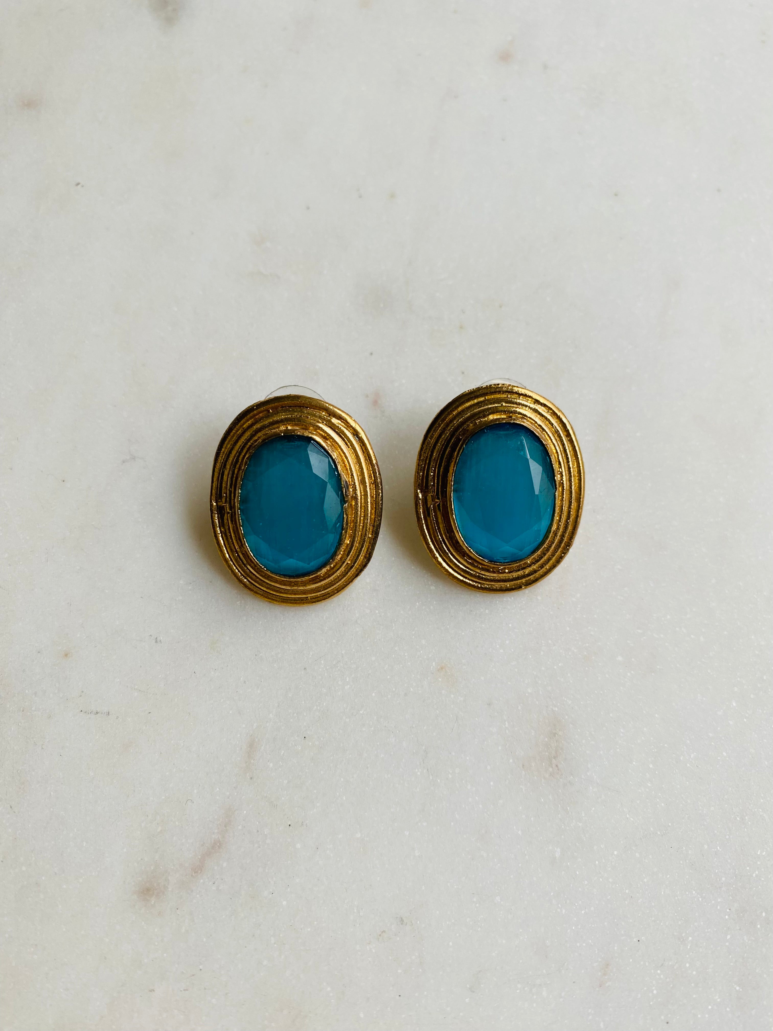 turquoise blue earring studs