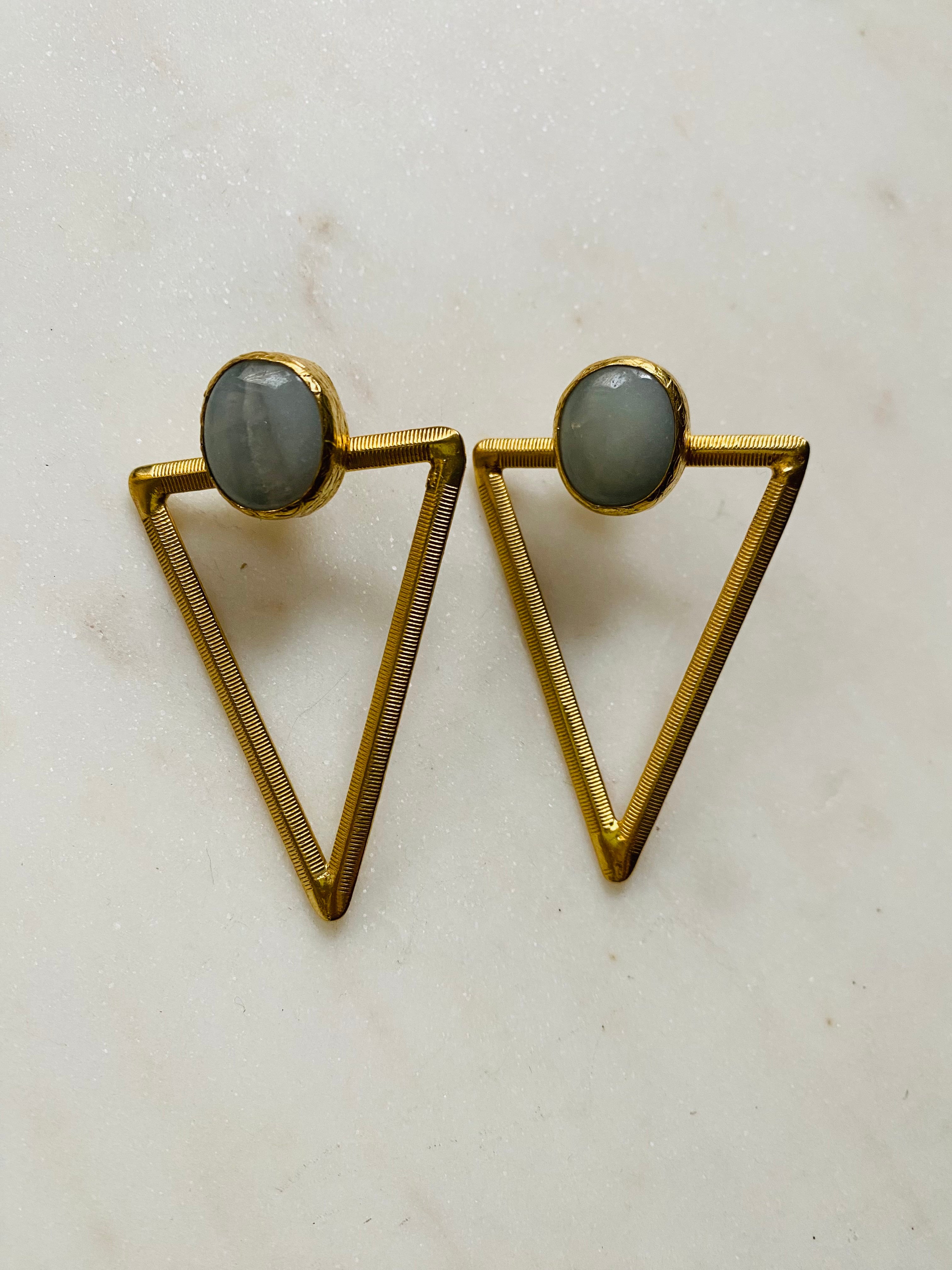 triangle shaped earrings