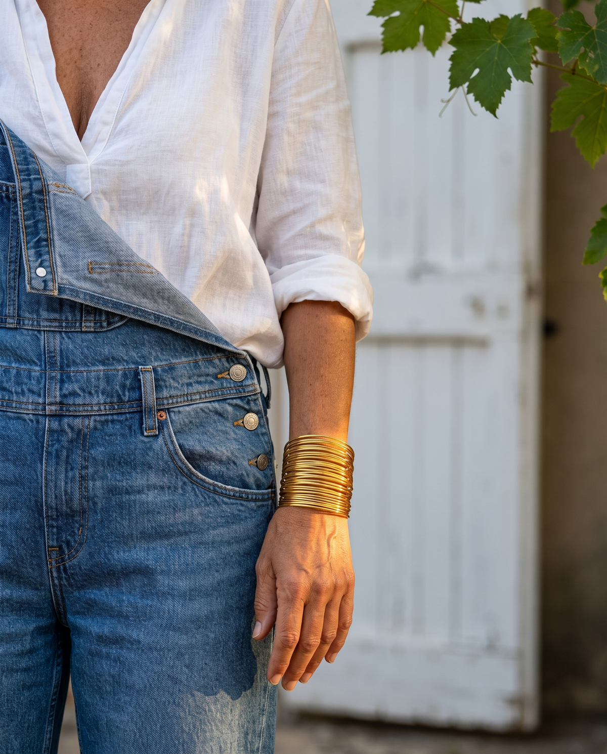 Ligne d’ Or: handcrafted gold bracelet cuff