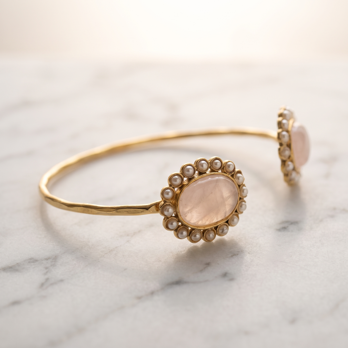 thin bracelet quartz gemstones