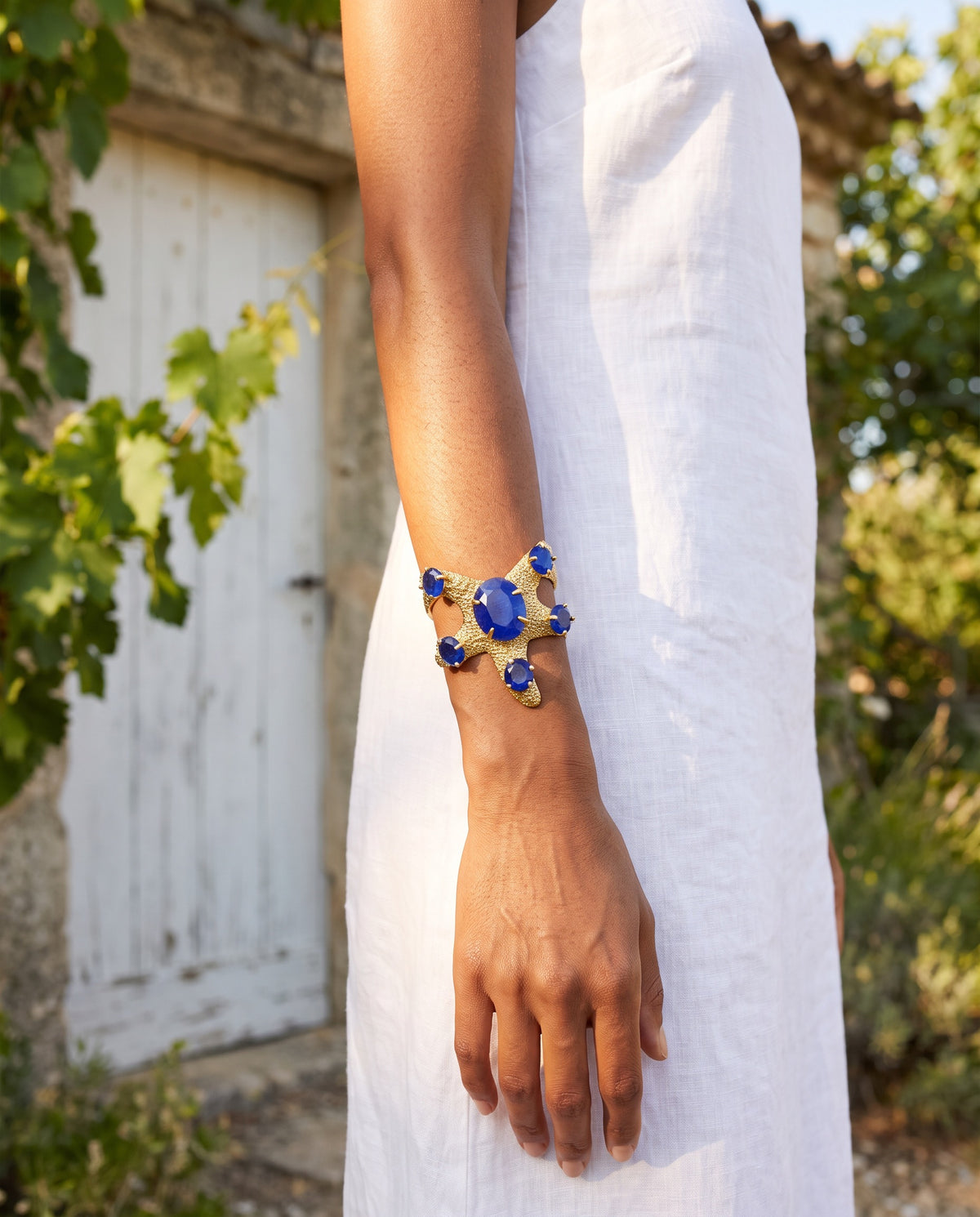 starfish blue gemstone bracelet