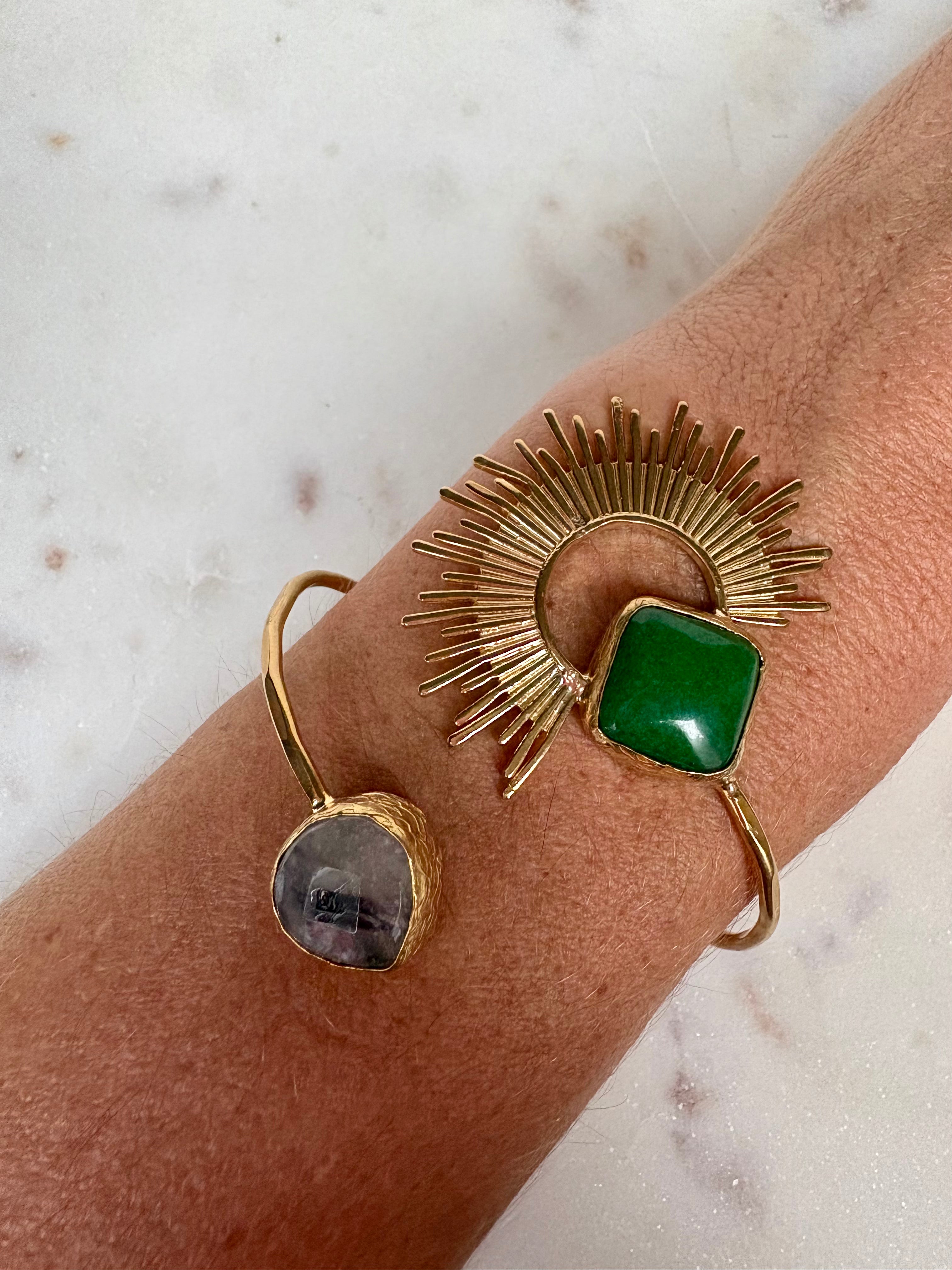 Dual Stone Sunburst Bracelet