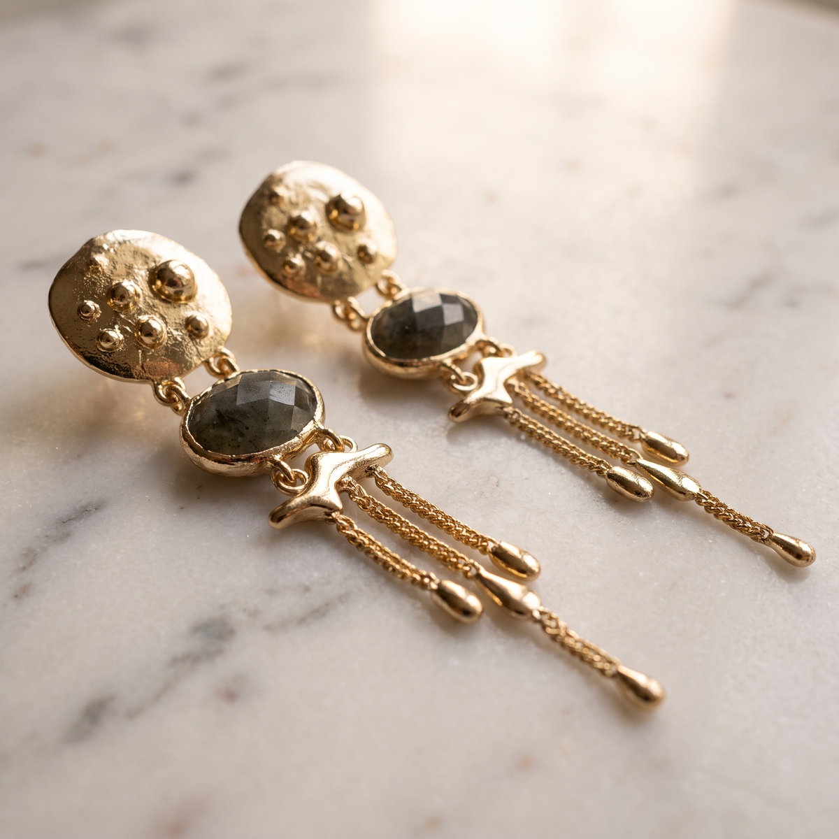 artisan drop statement earrings