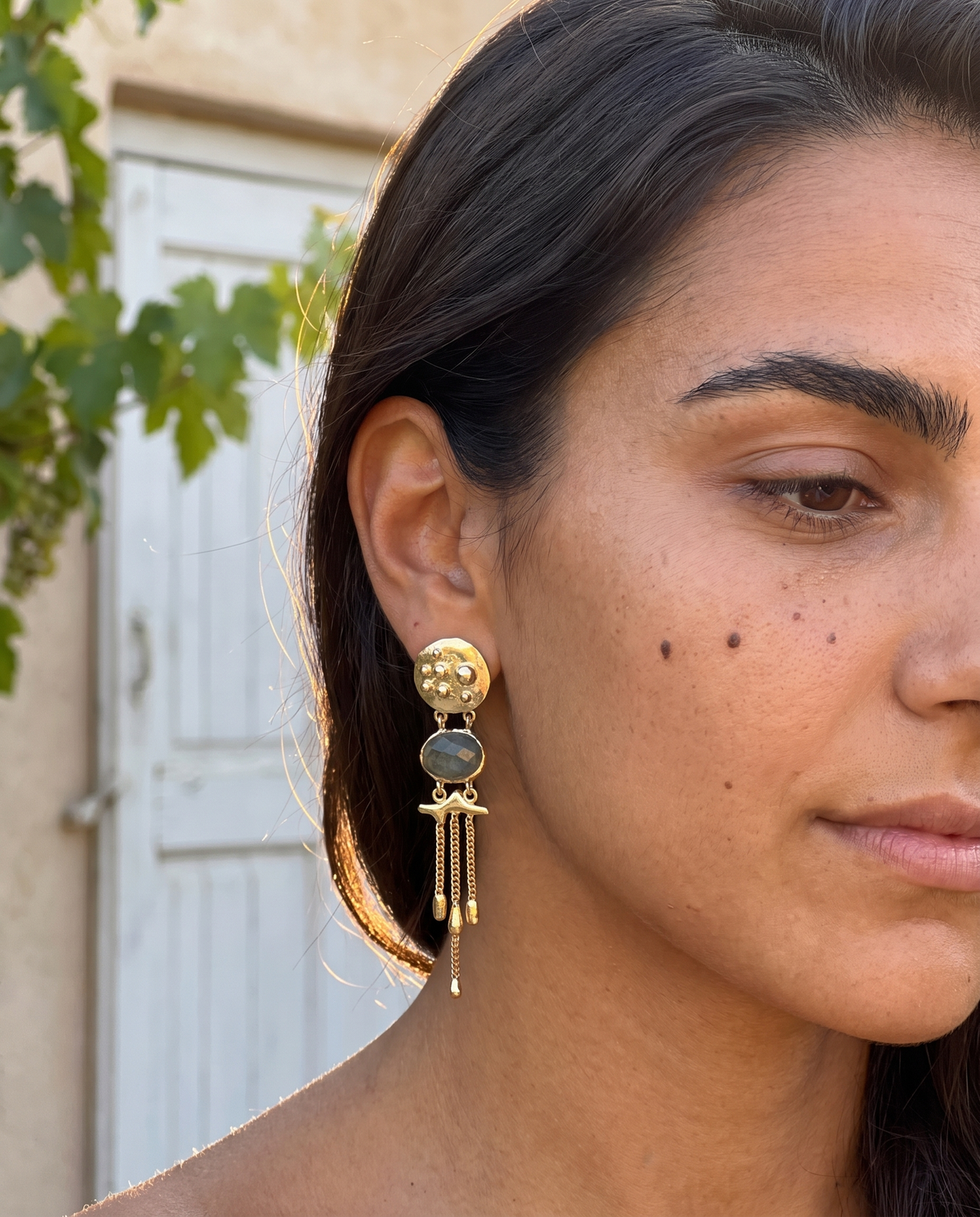 artisan drop statement earrings