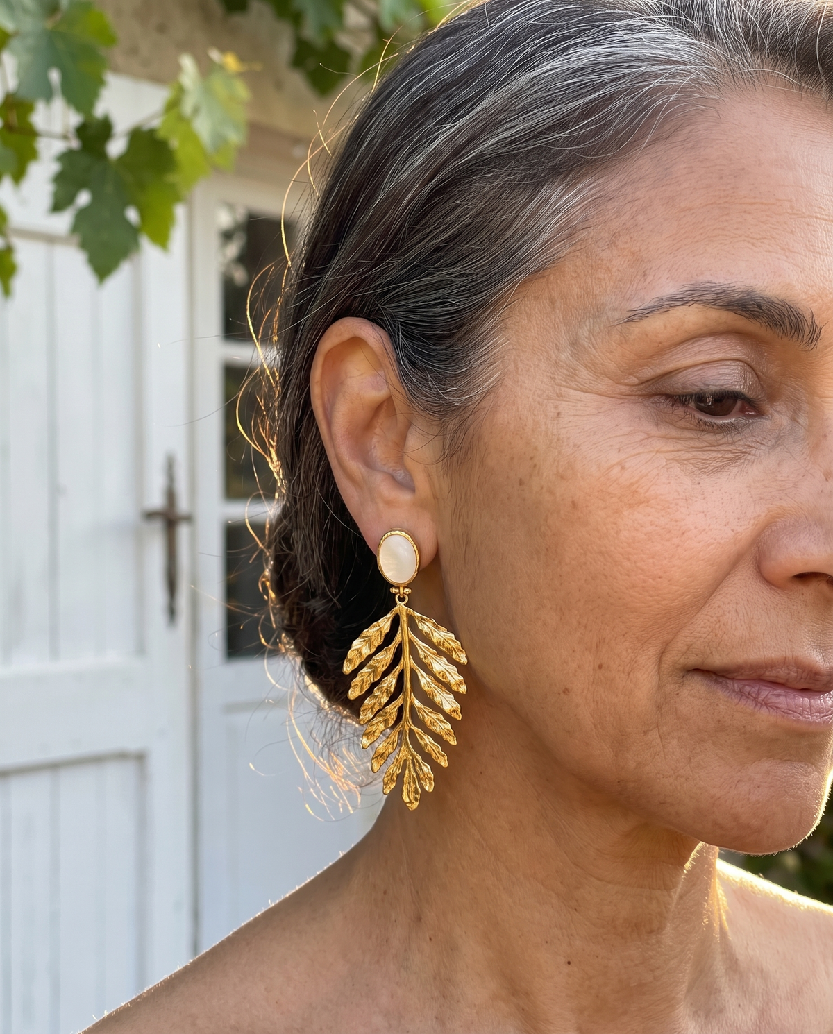 Aurelia Leaf Drop Earrings