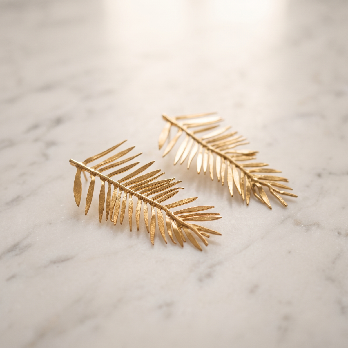 bohemian gold leaf earrings