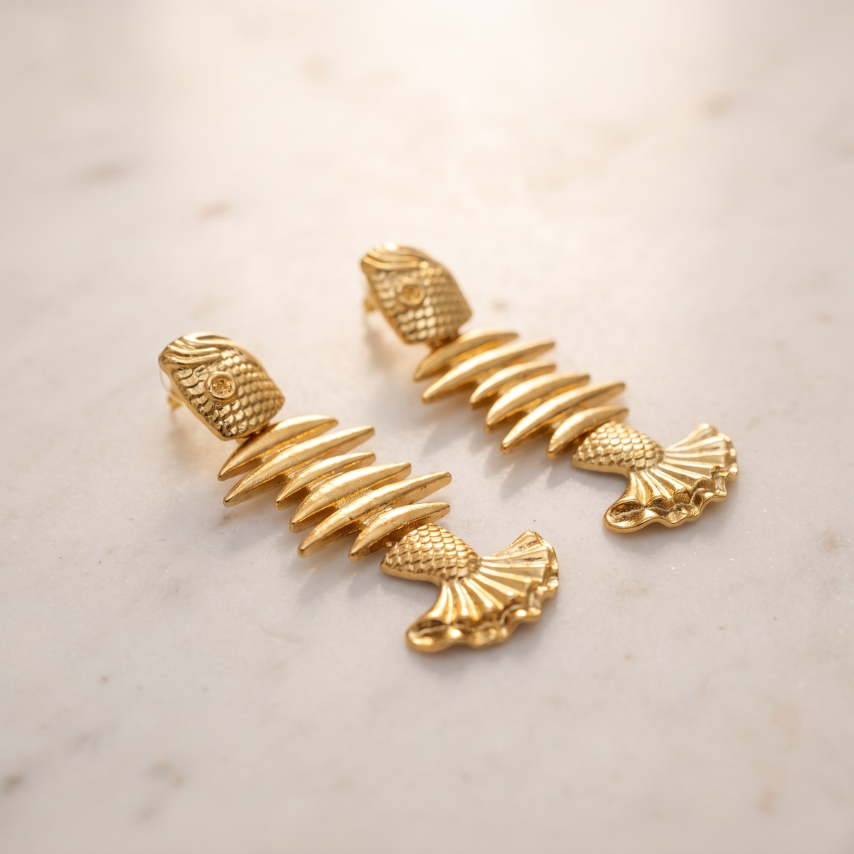 fish bone earrings