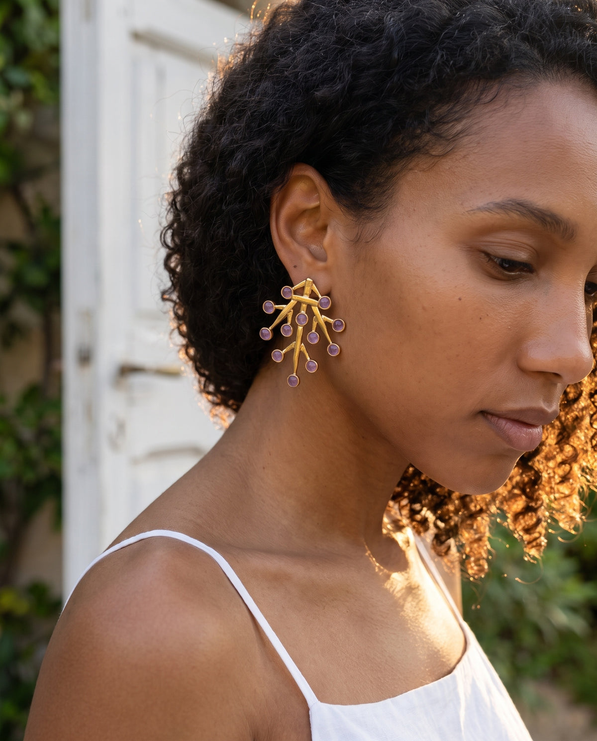 multi gemstone earrings