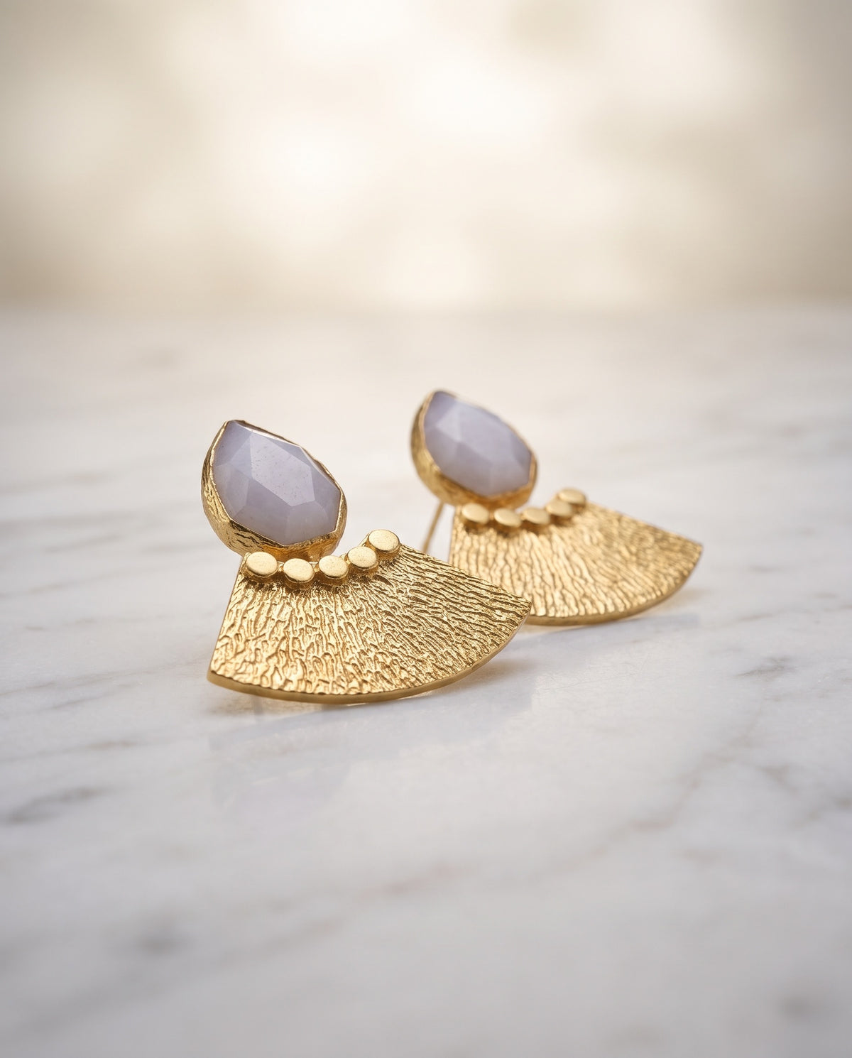 oriental inspired gemstone earrings