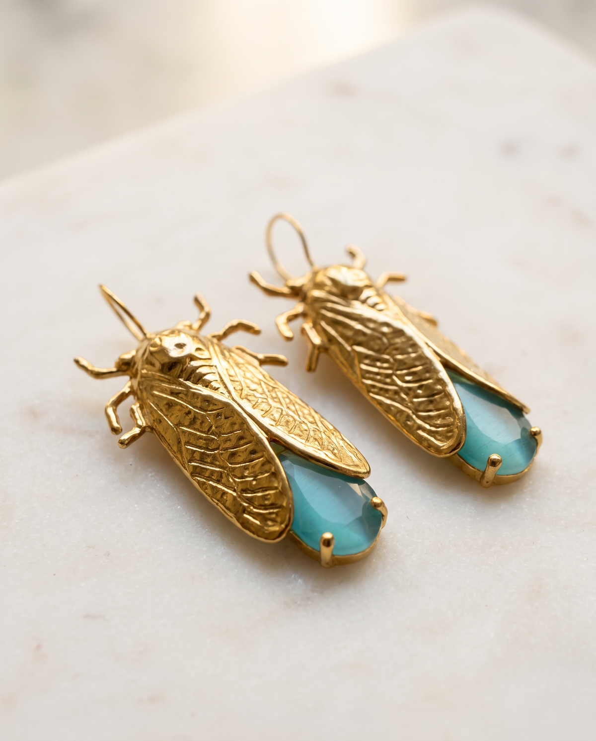 scarab gemstone earrings