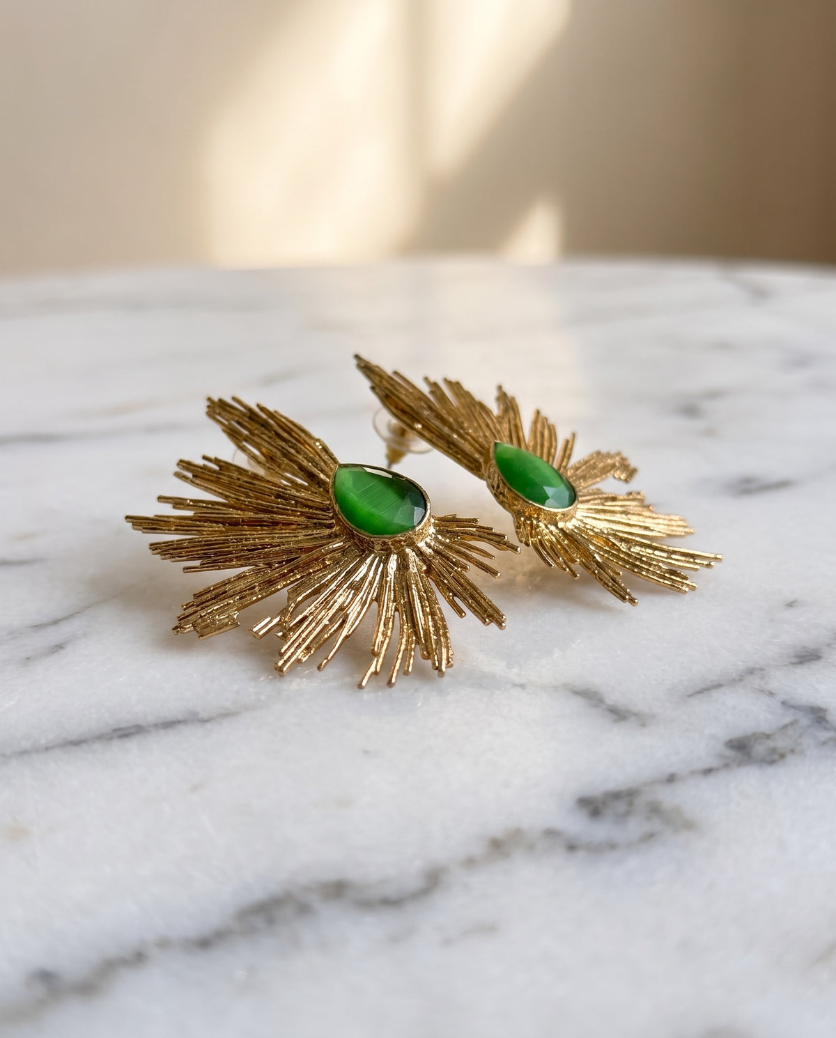 Written in the Stars | Green Gemstone Earrings