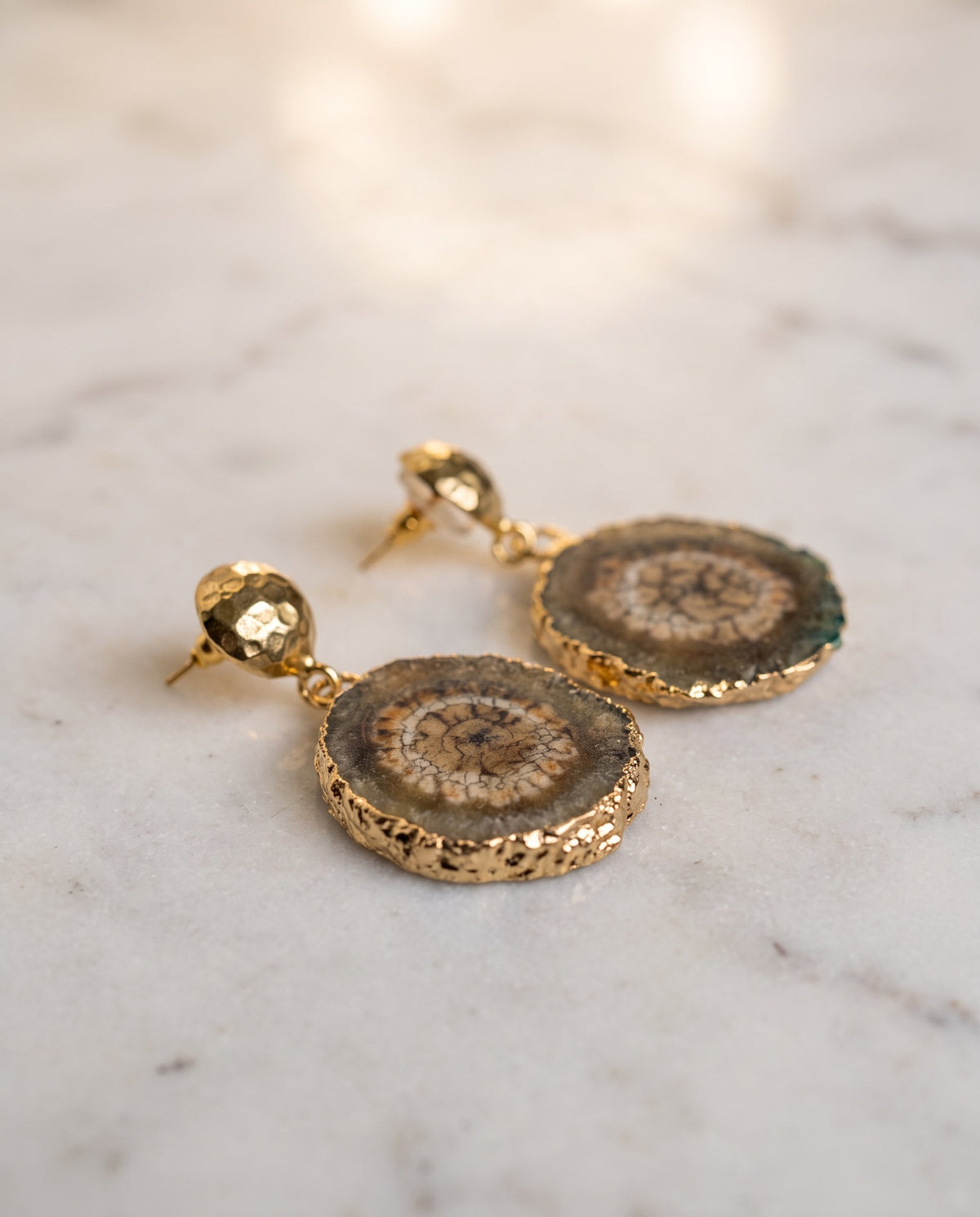 the quietly wild | brown gemstone drop earrings