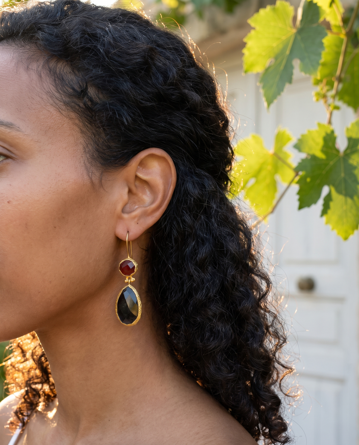 Night & Rouge | Gemstone Drop Earrings