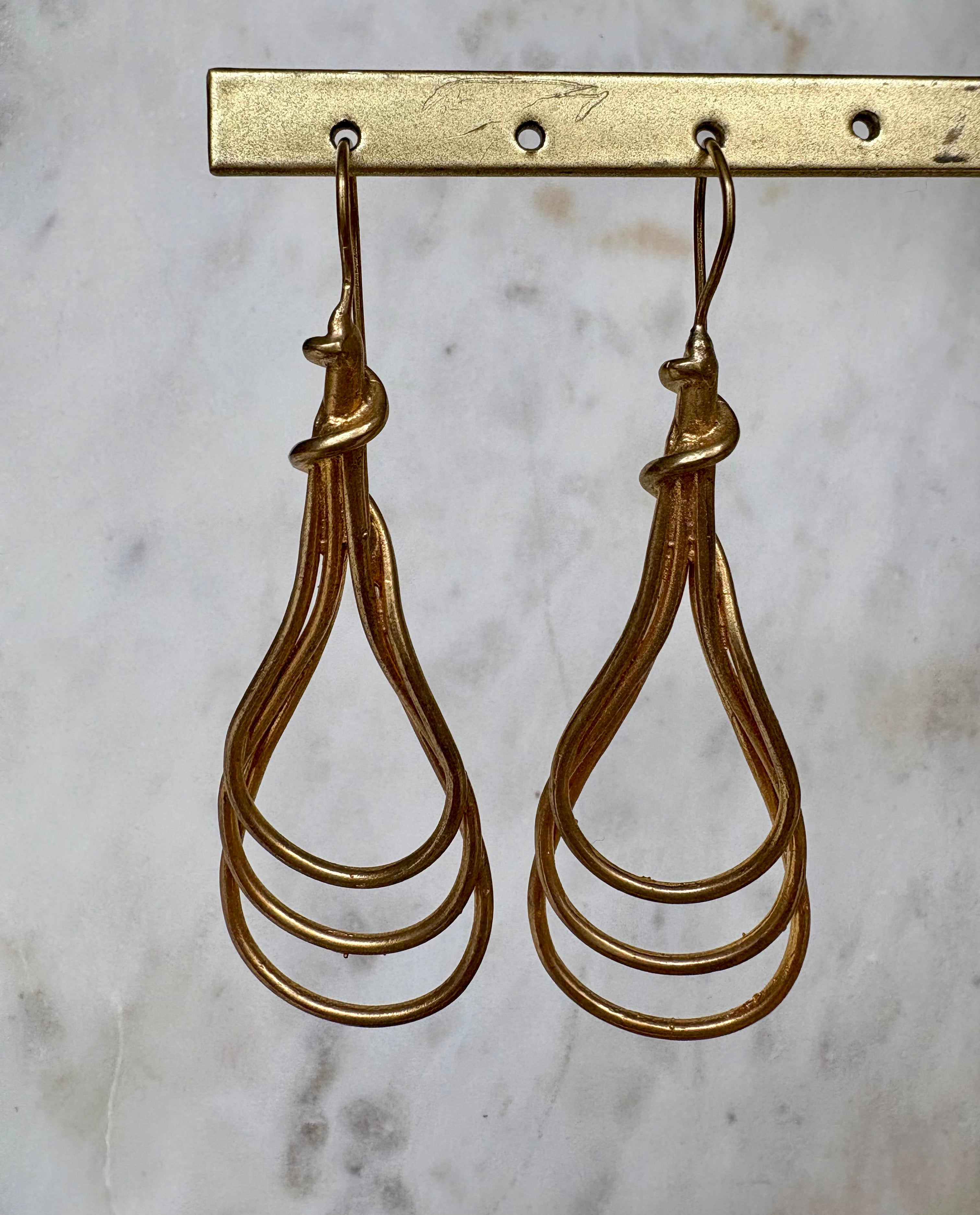 gold drop earrings