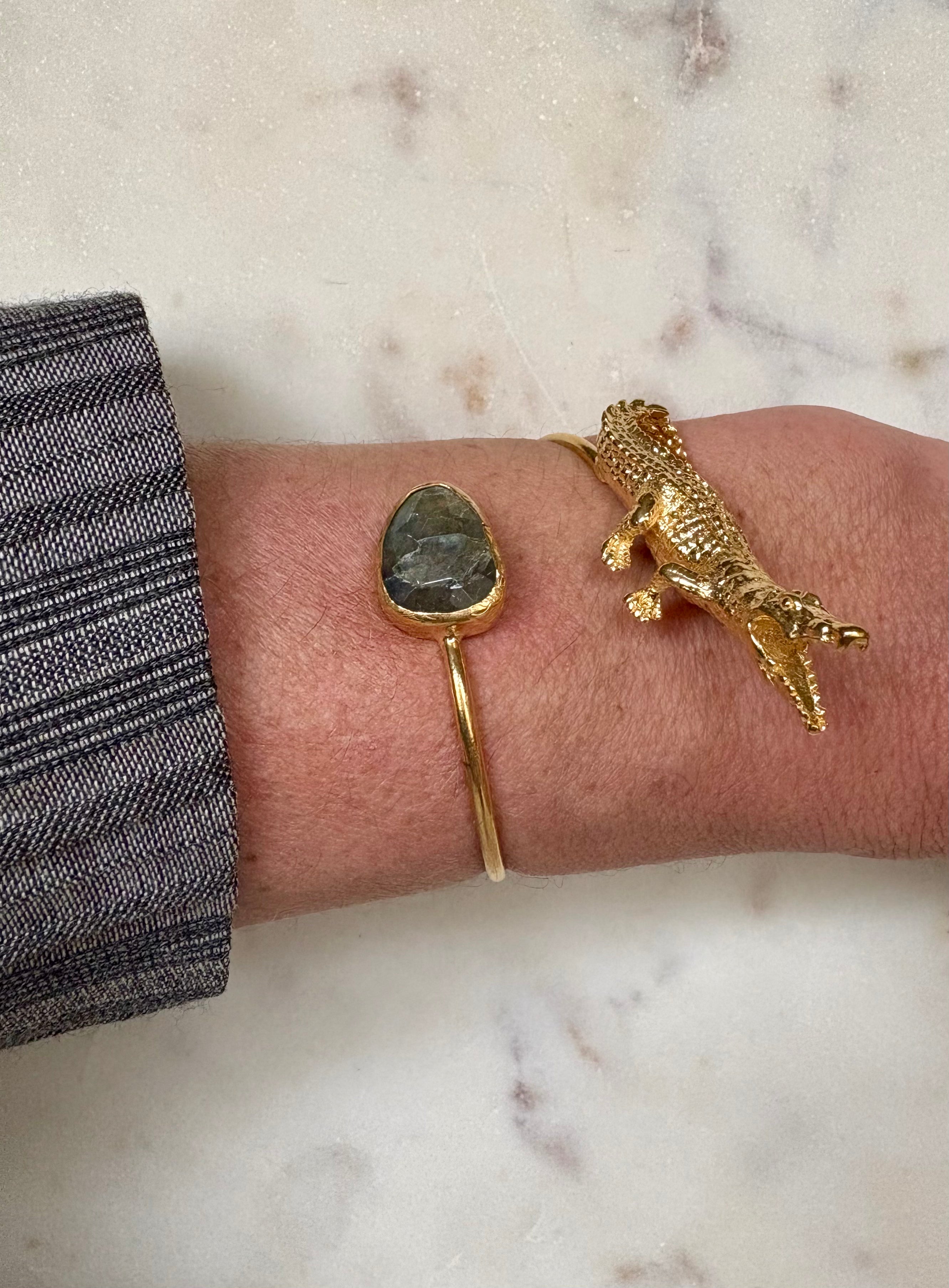 Crocodile Gemstone Cuff