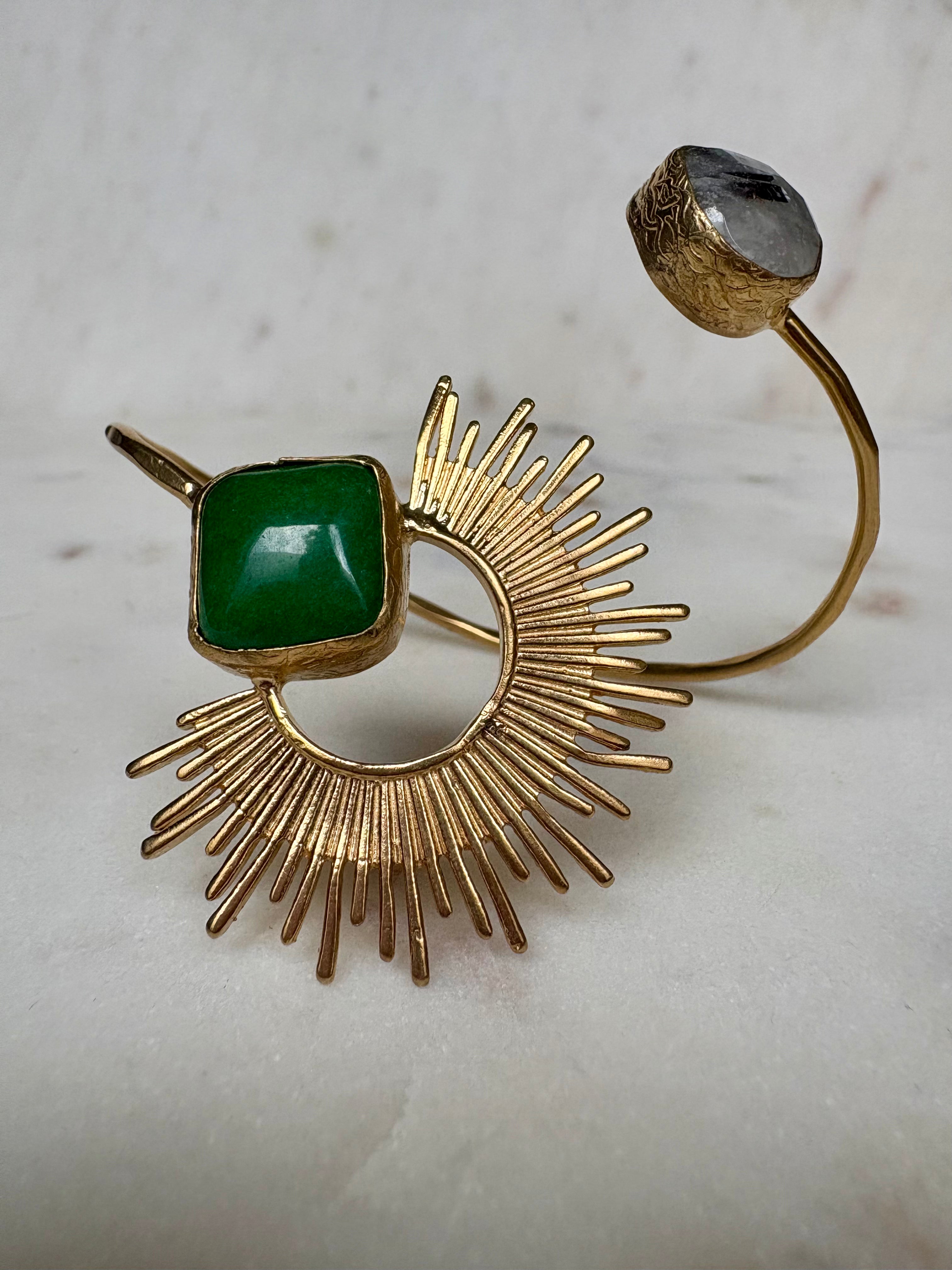 Dual Stone Sunburst Bracelet