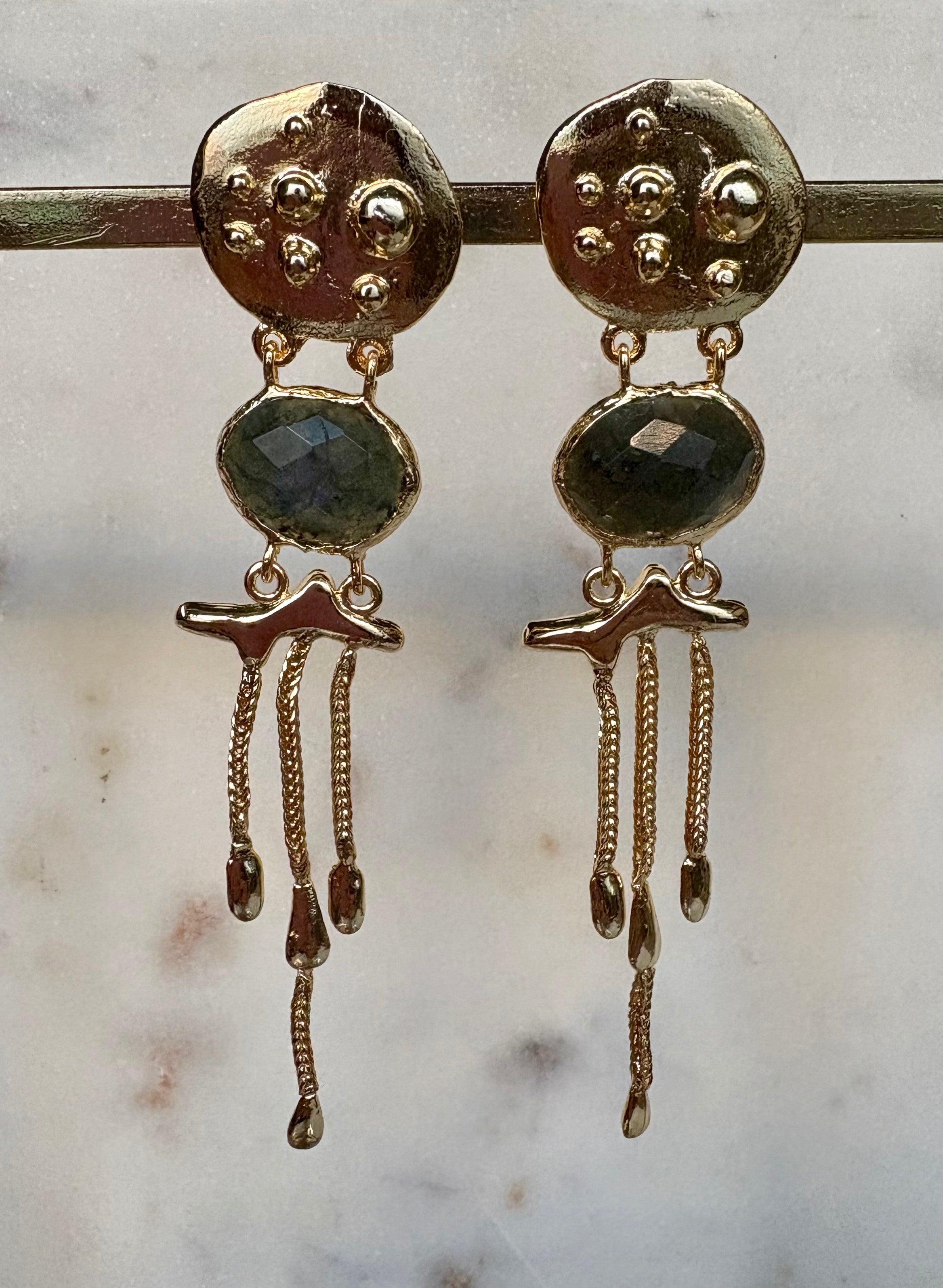 artisan drop statement earrings