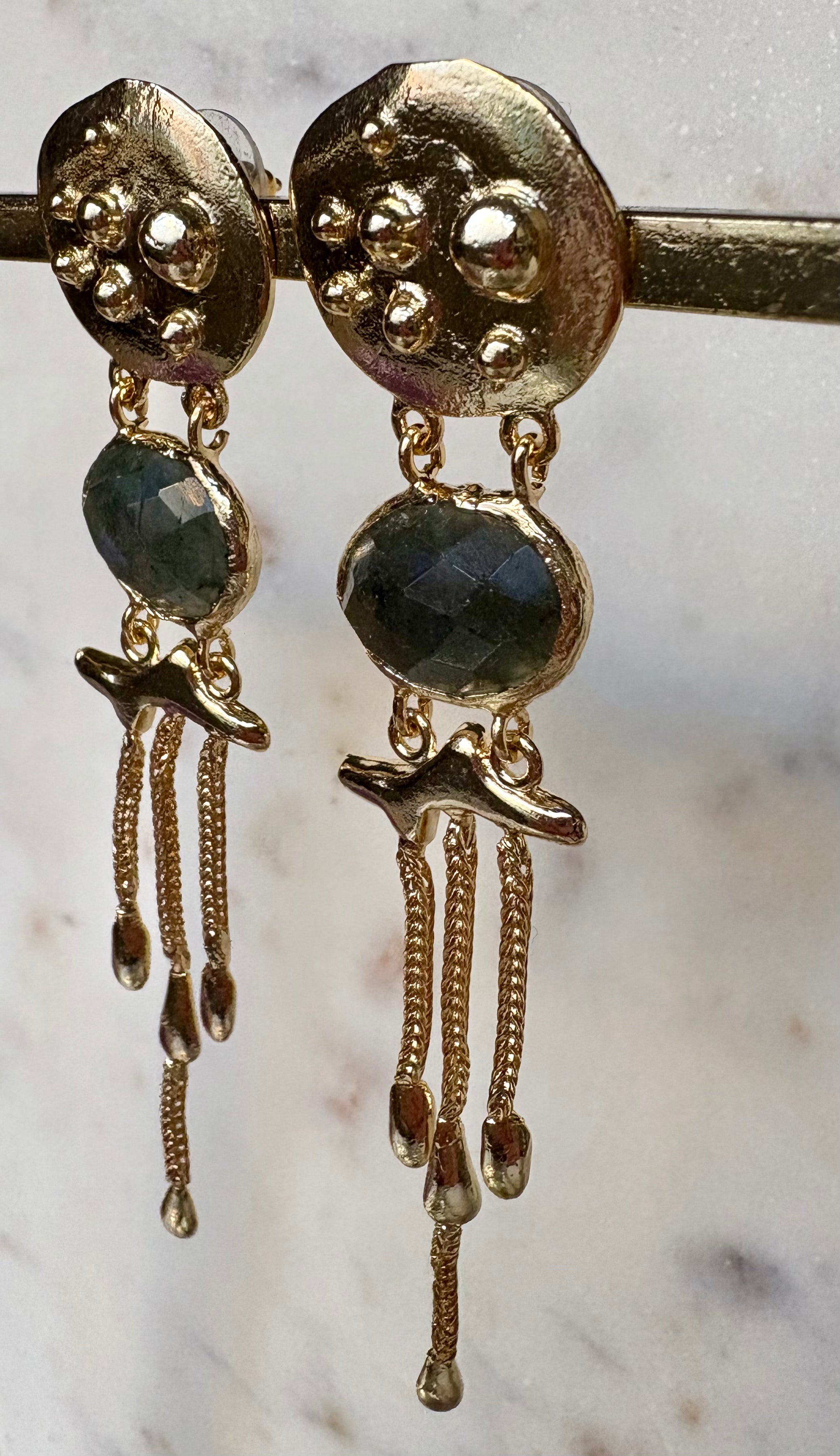 artisan drop statement earrings