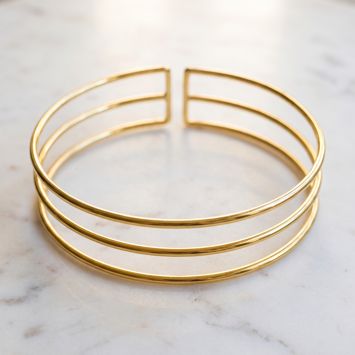 gold layered choker