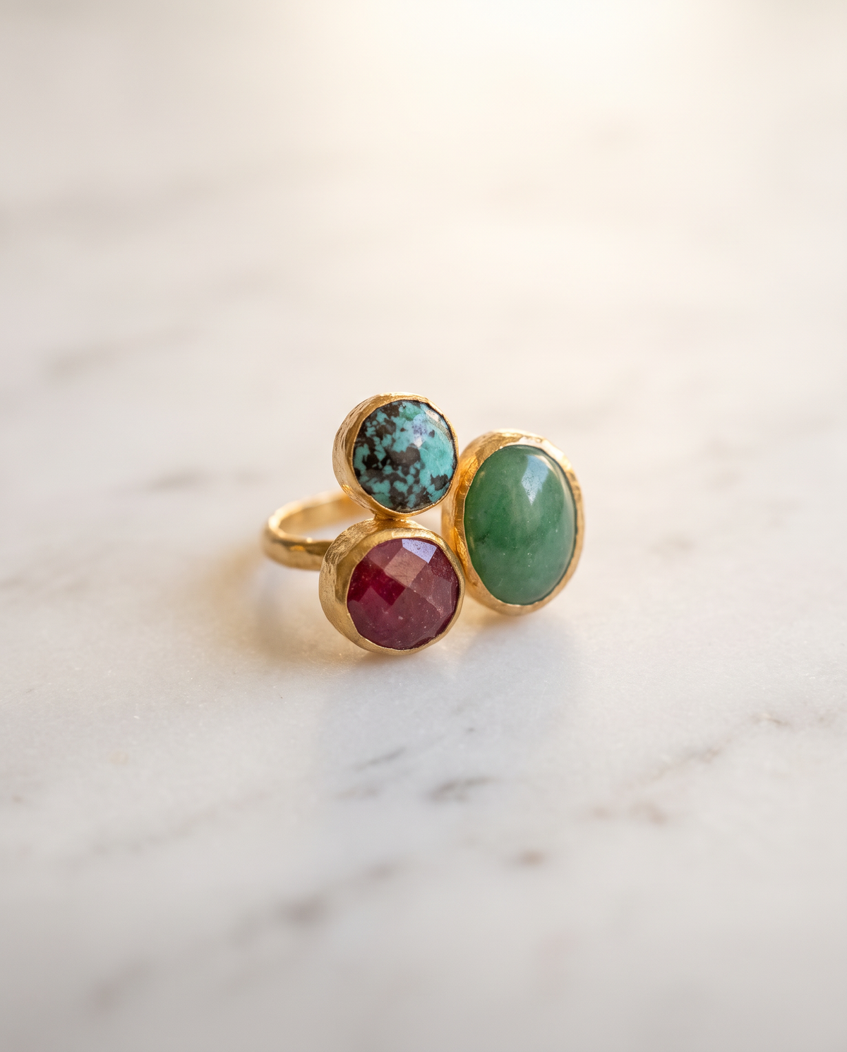 Three Moods | Natural Gemstone Ring