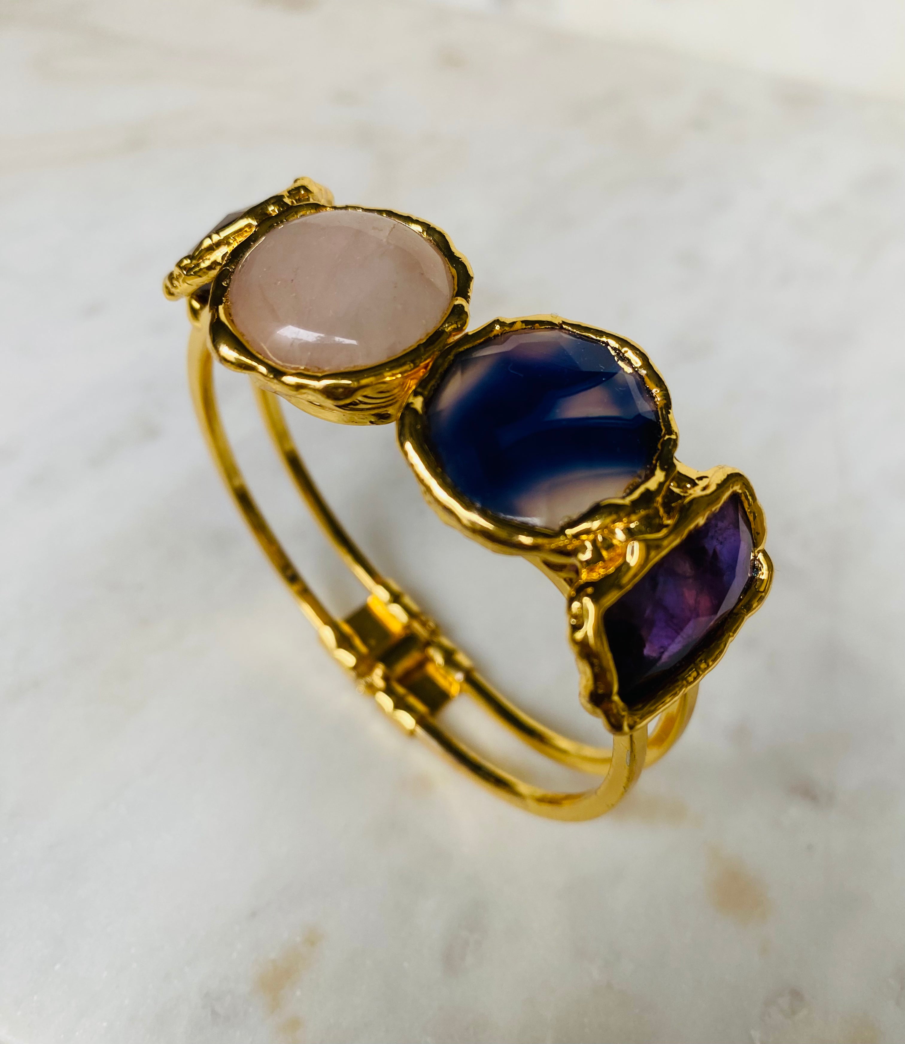 goldwired gemstone bracelet