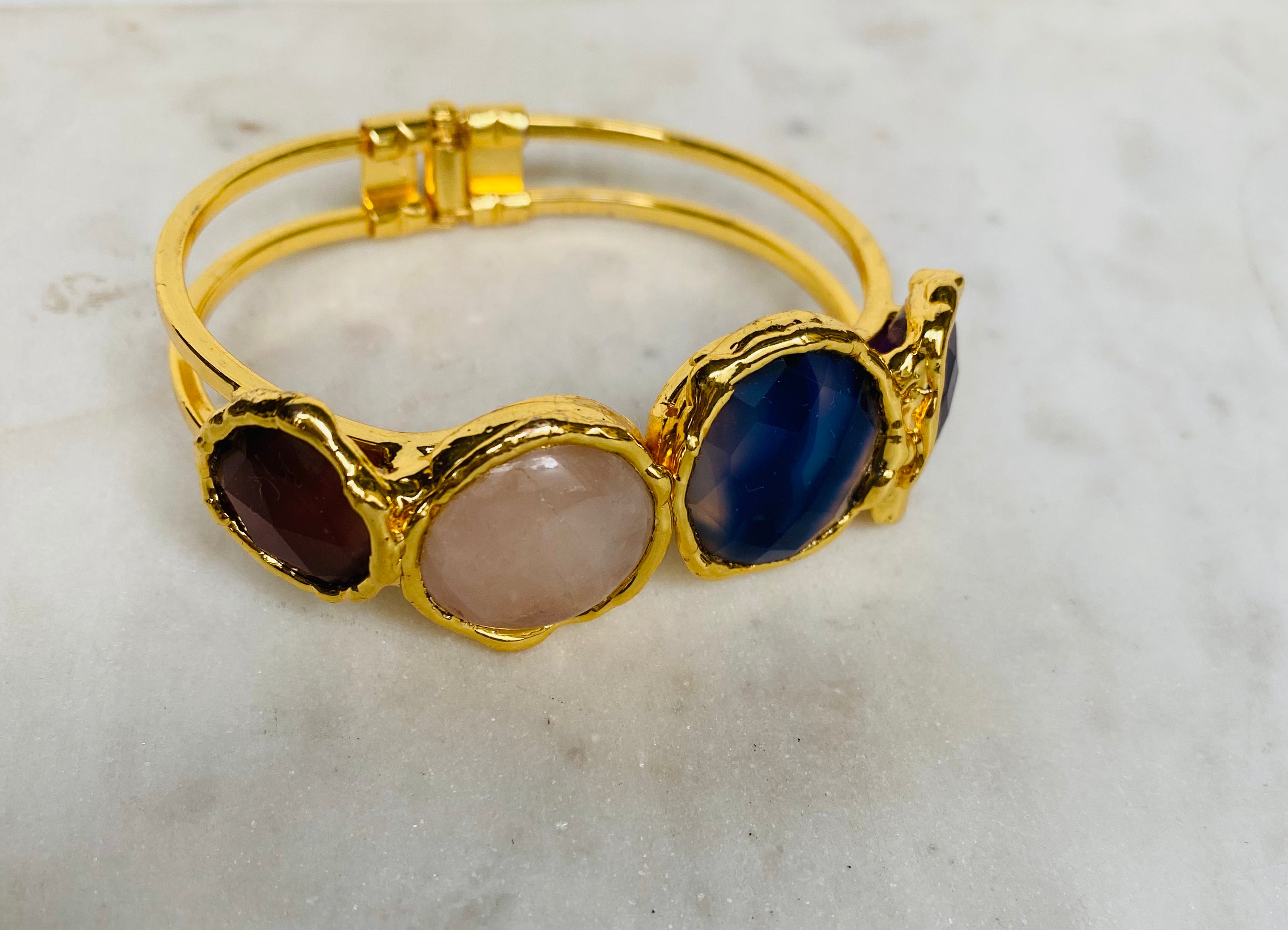 goldwired gemstone bracelet